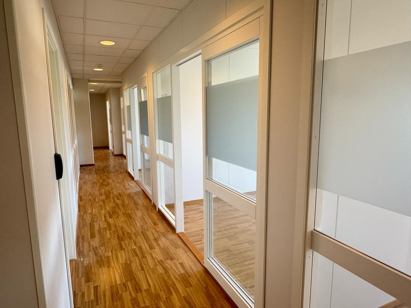 Gang mellom kontorene Galleribilde