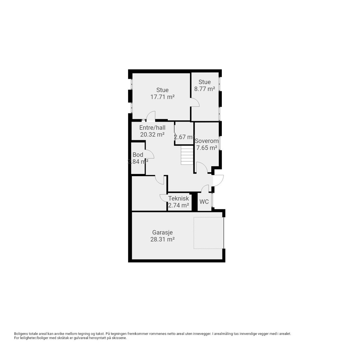 Plantegning underetasje. Galleribilde