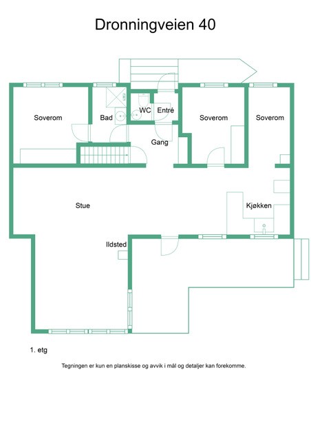 Plantegning 1.etasje Galleribilde