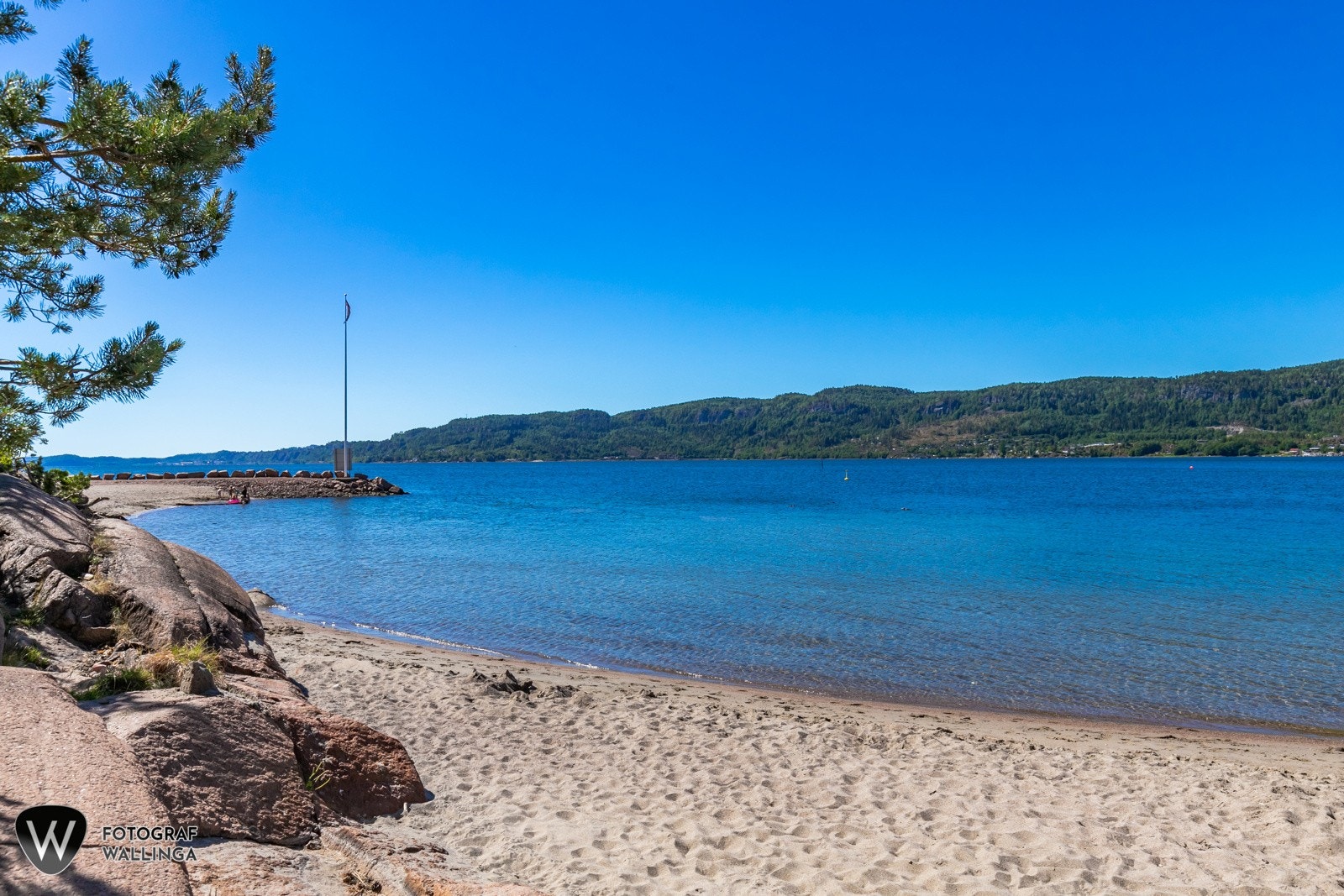 Badestrand på Norde Jarlsberg Brygge. Galleribilde