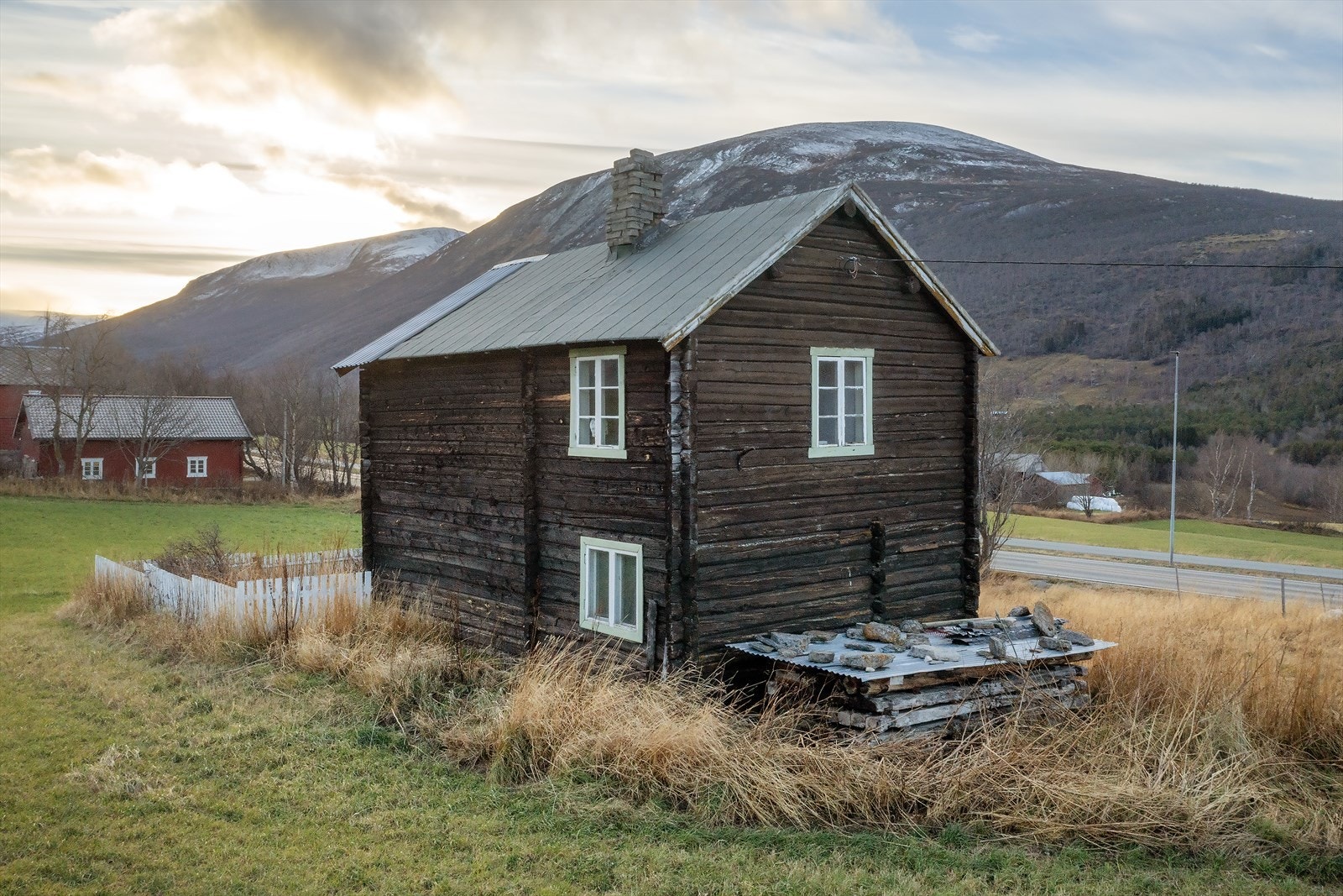 Fasade hytte (sommer) Galleribilde