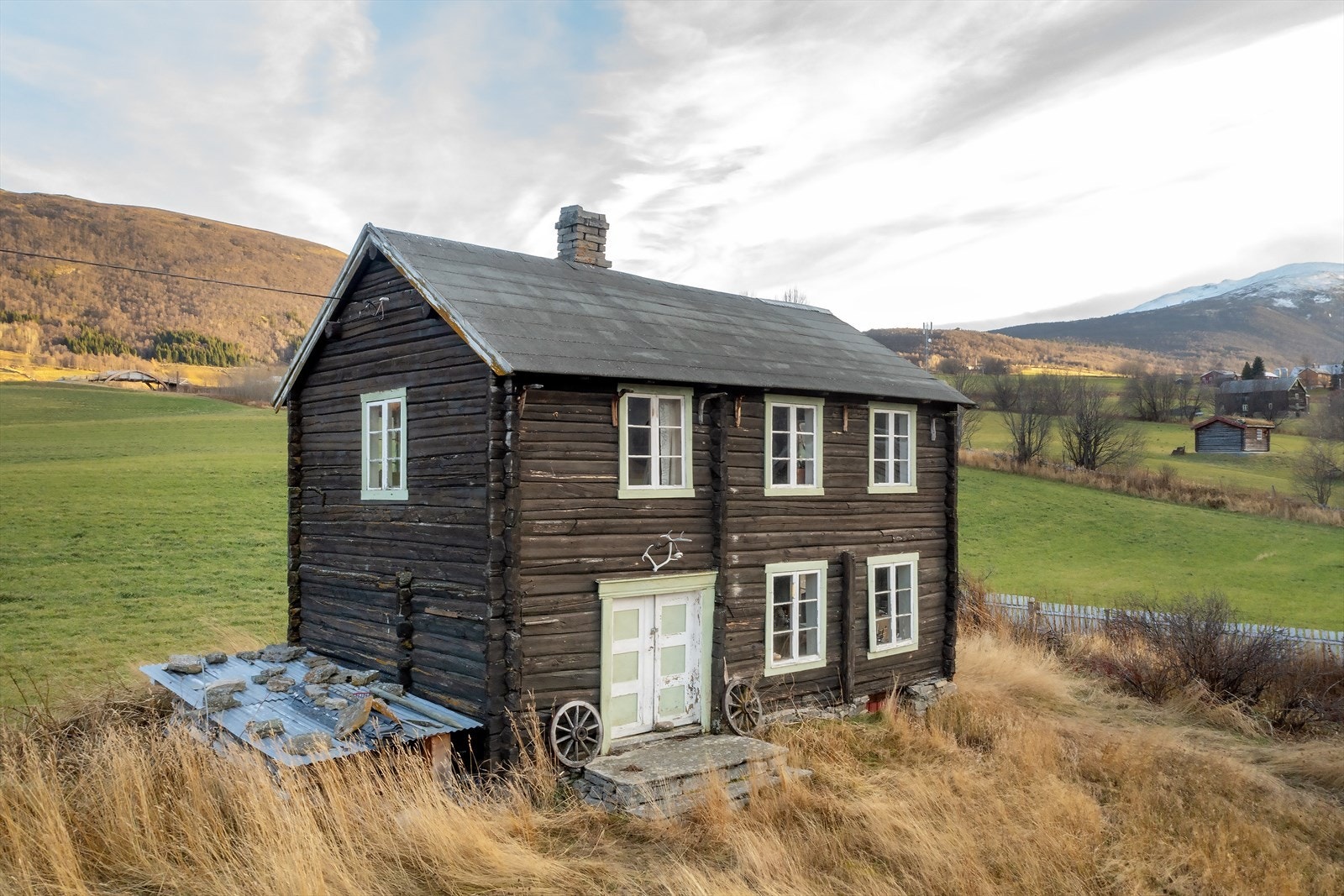 Fasade hytte (sommer) Galleribilde