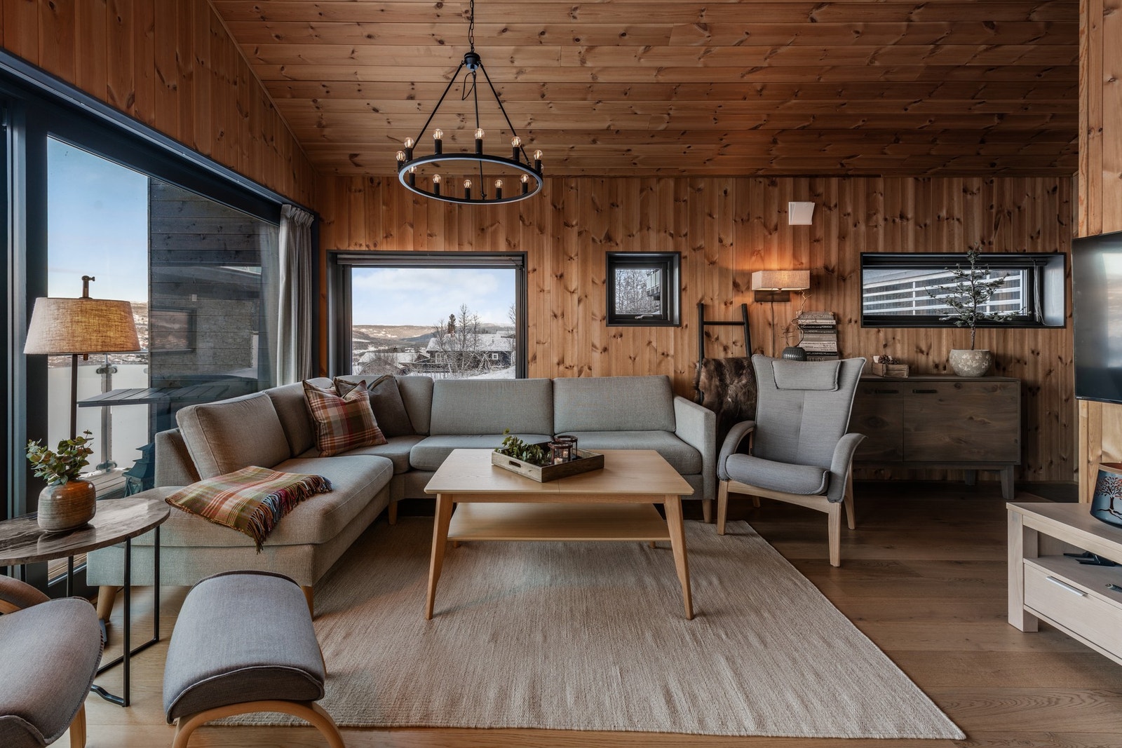 Lekker stue i lune, myke fargetoner Galleribilde