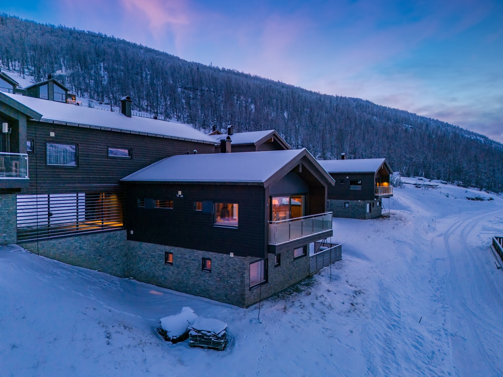 Vinterbrøytet vei Galleribilde