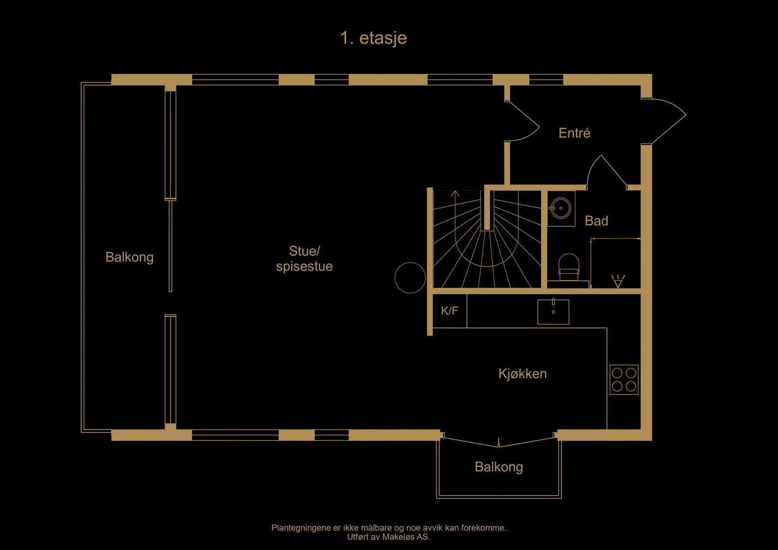 Plantegning 1. etasje (Illustrasjon, avvik kan forekomme) Galleribilde