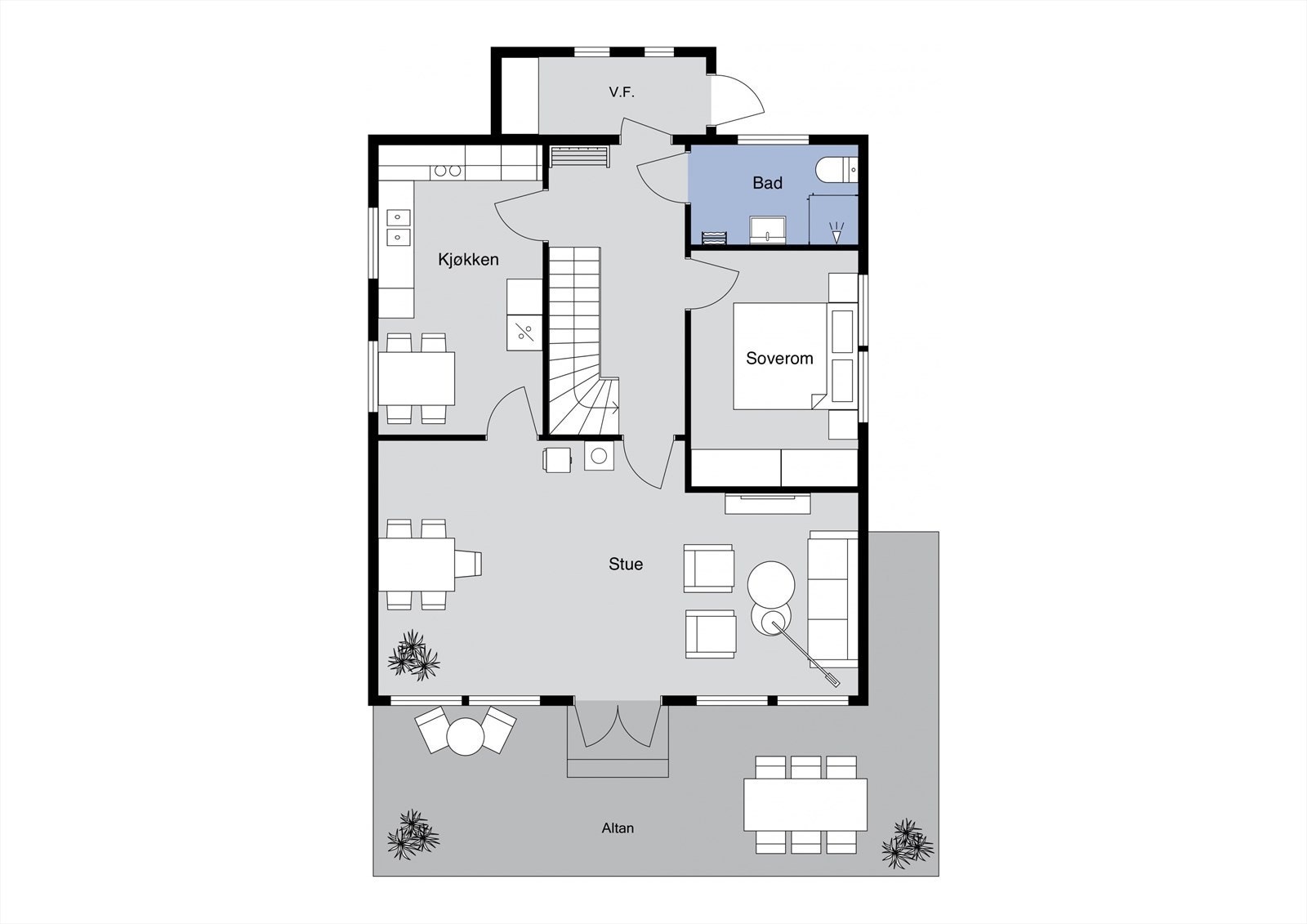 Plantegning - Hovedetasjen Galleribilde