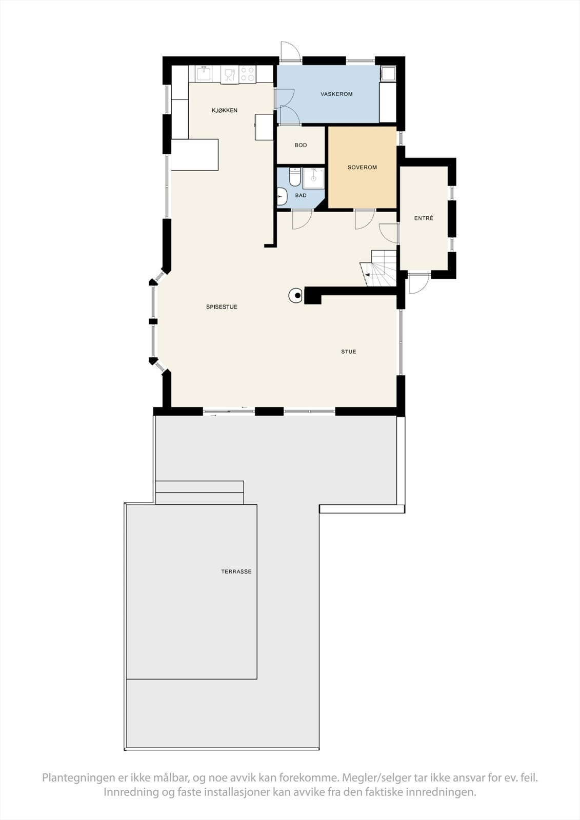 Plantegning, første etasje. Galleribilde