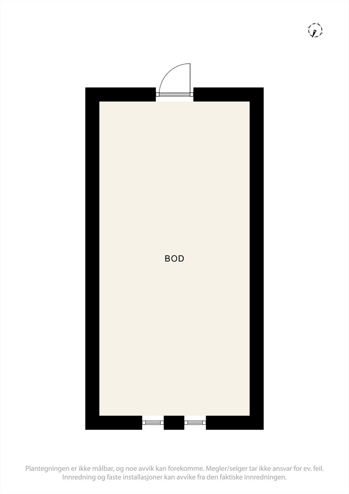 Plantegning, hems over garasje. Galleribilde