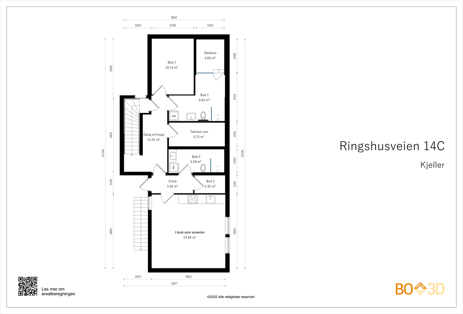 Planløsning underetasje med egen inngang. Galleribilde