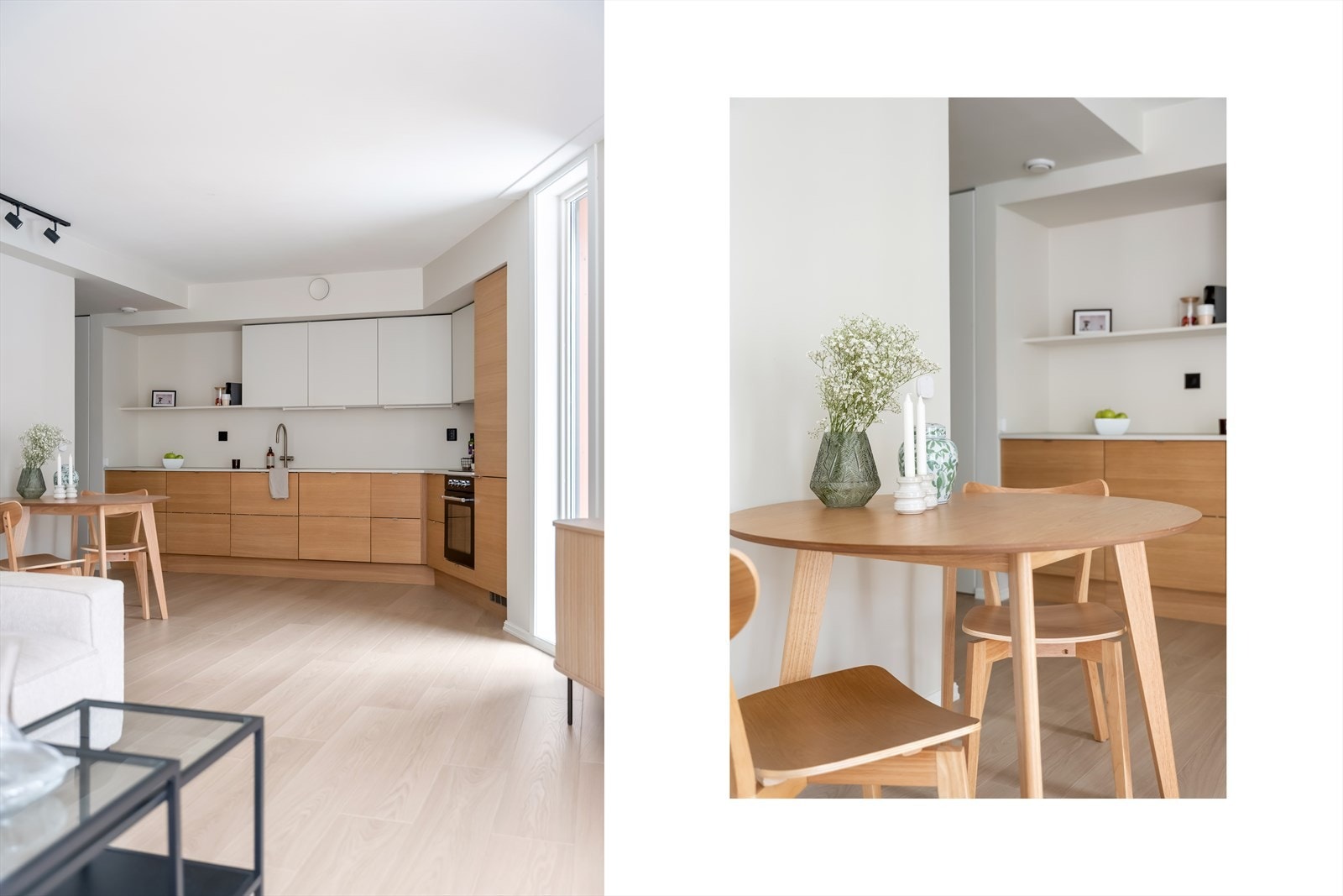 Den åpne og sosiale kjøkkenløsningen er perfekt for både hverdagsliv og ved besøk av gjester. Galleribilde