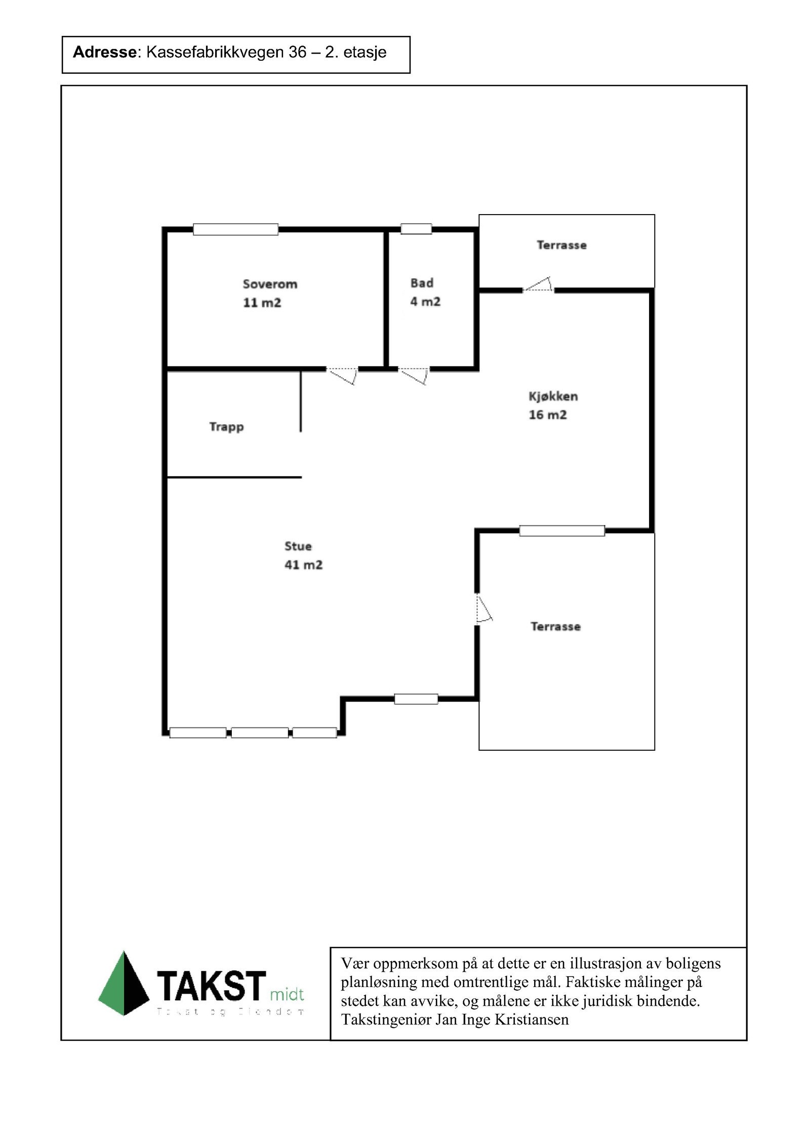 Planskisse 2.etg. Galleribilde
