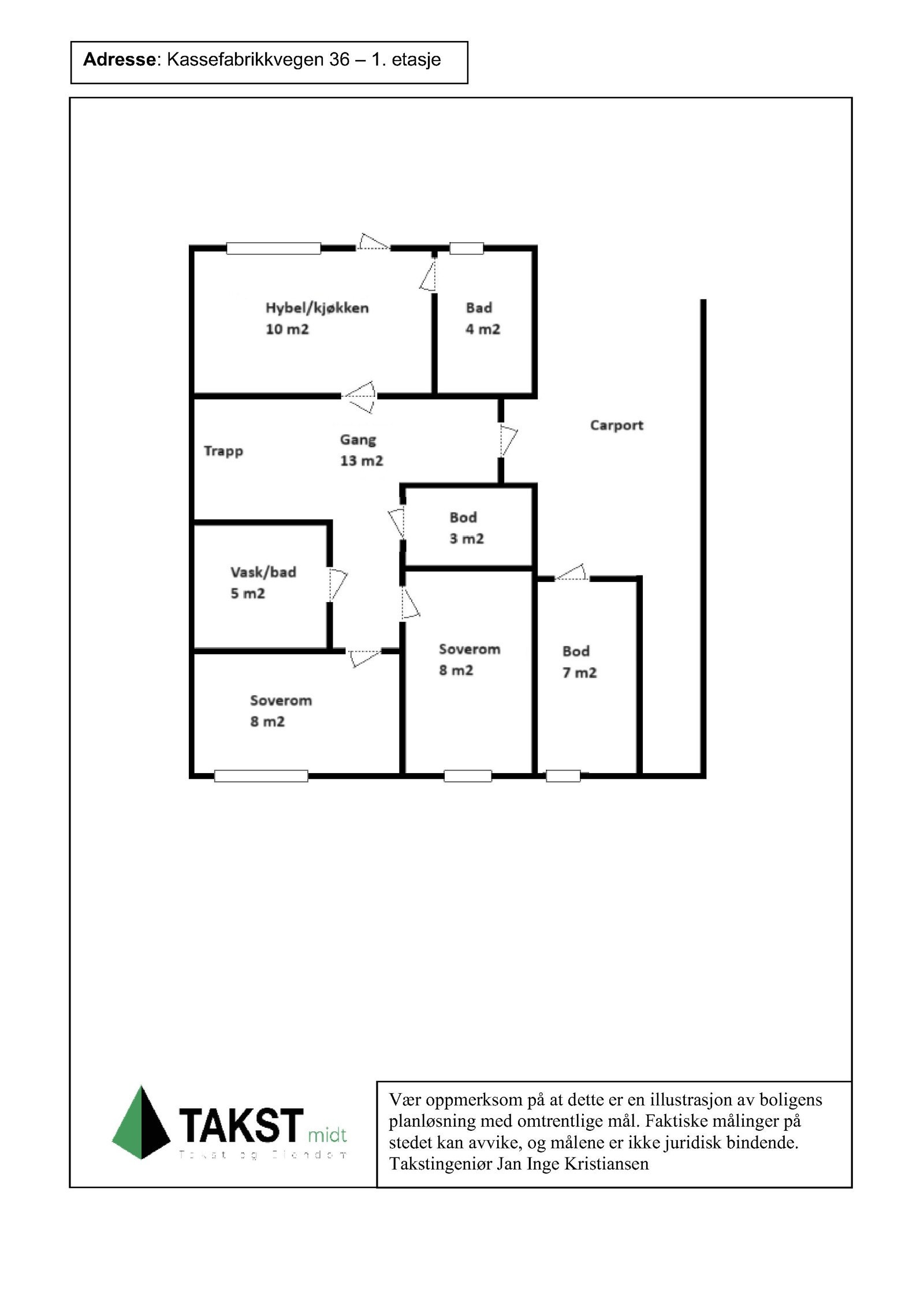 Planskisse 1.etg. Galleribilde