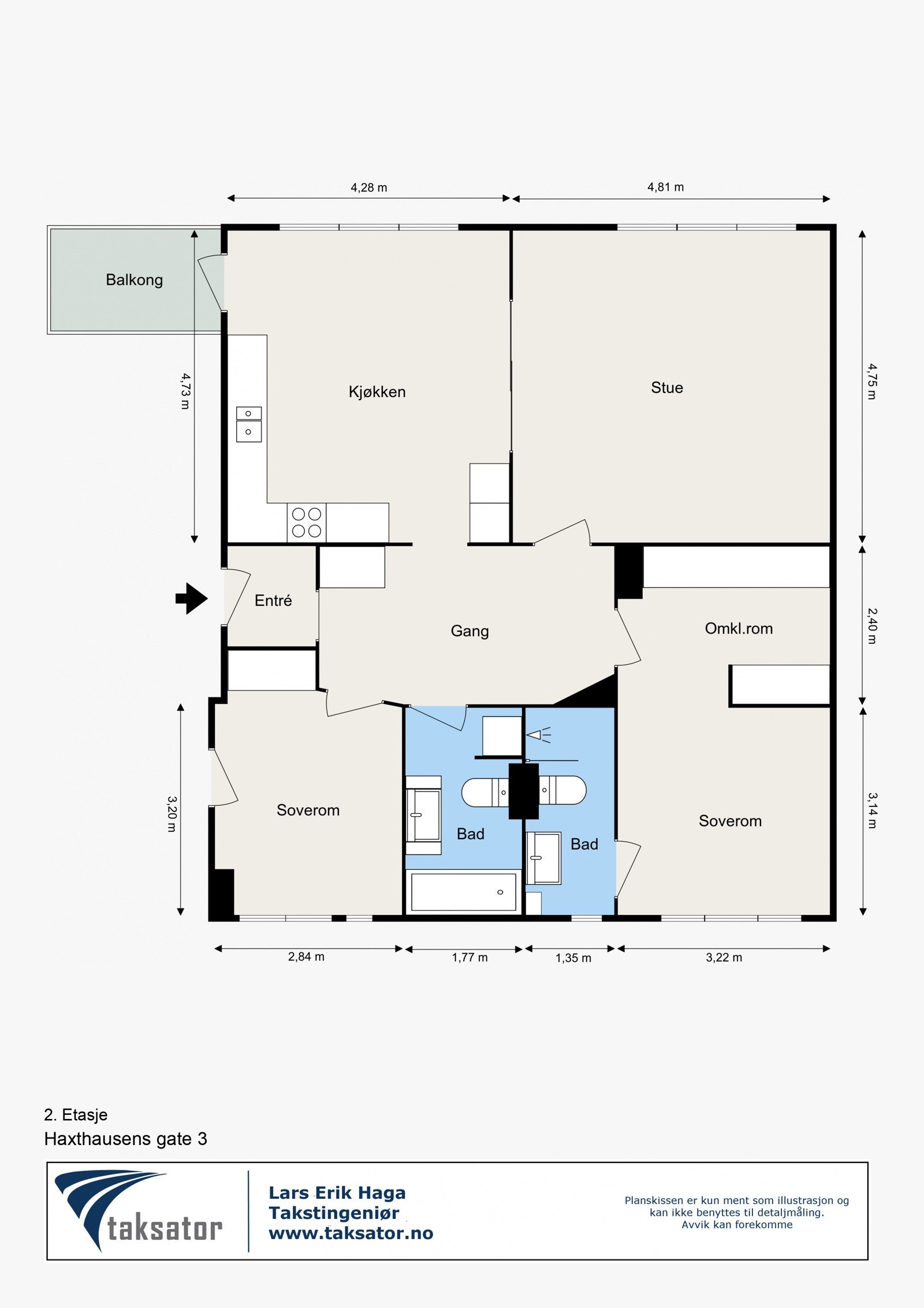 Plantegning - 2. etasje. Galleribilde