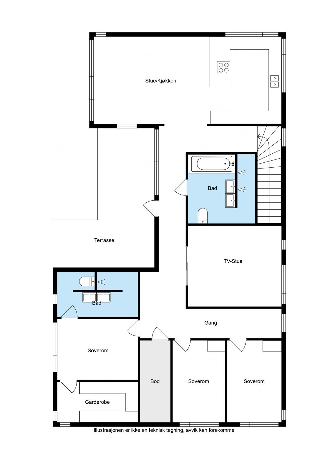 Planskisse 1. Etasje Galleribilde