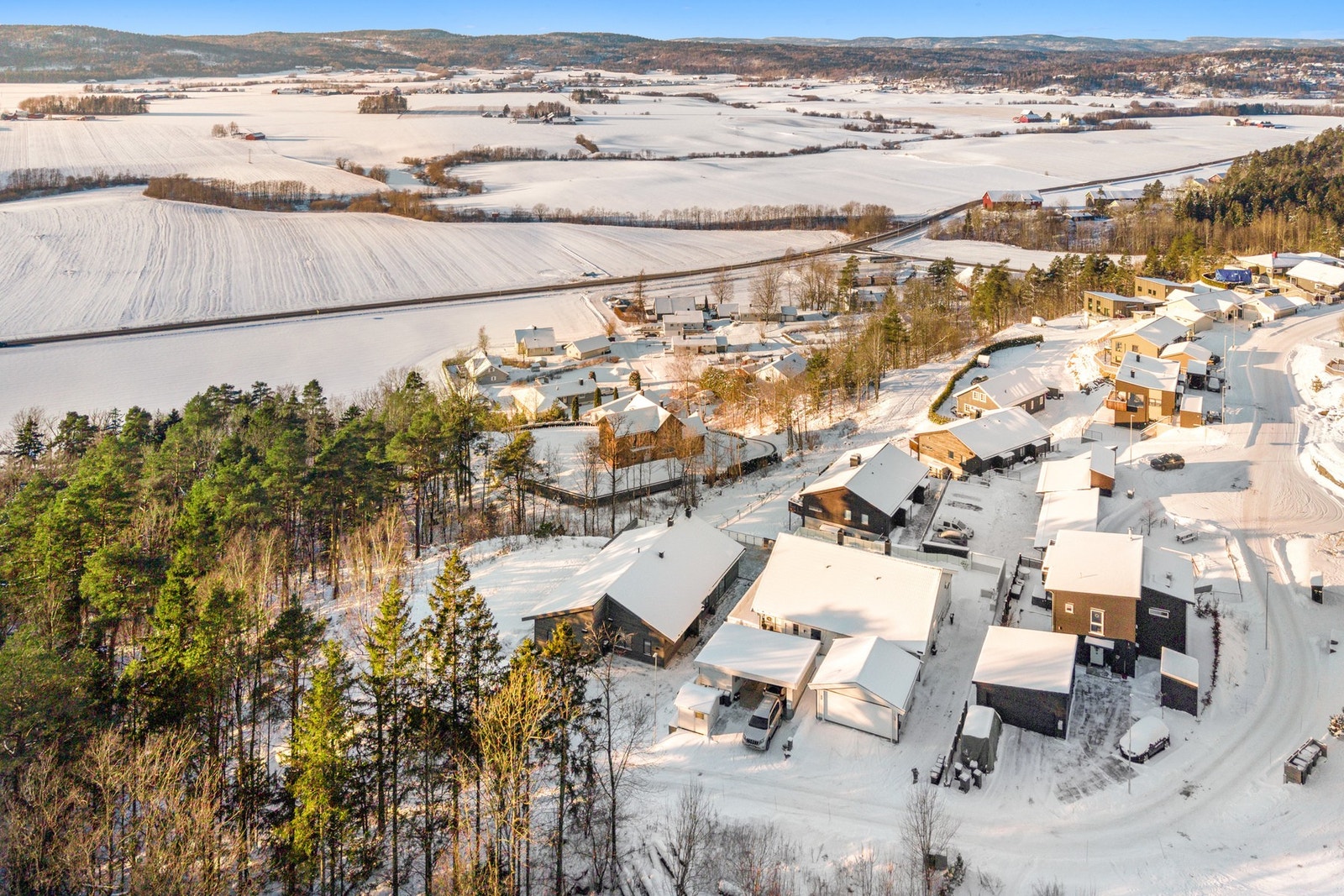 Eiendommen ligger helt innerst i gaten, uten at det skal bygges noe videre. Galleribilde
