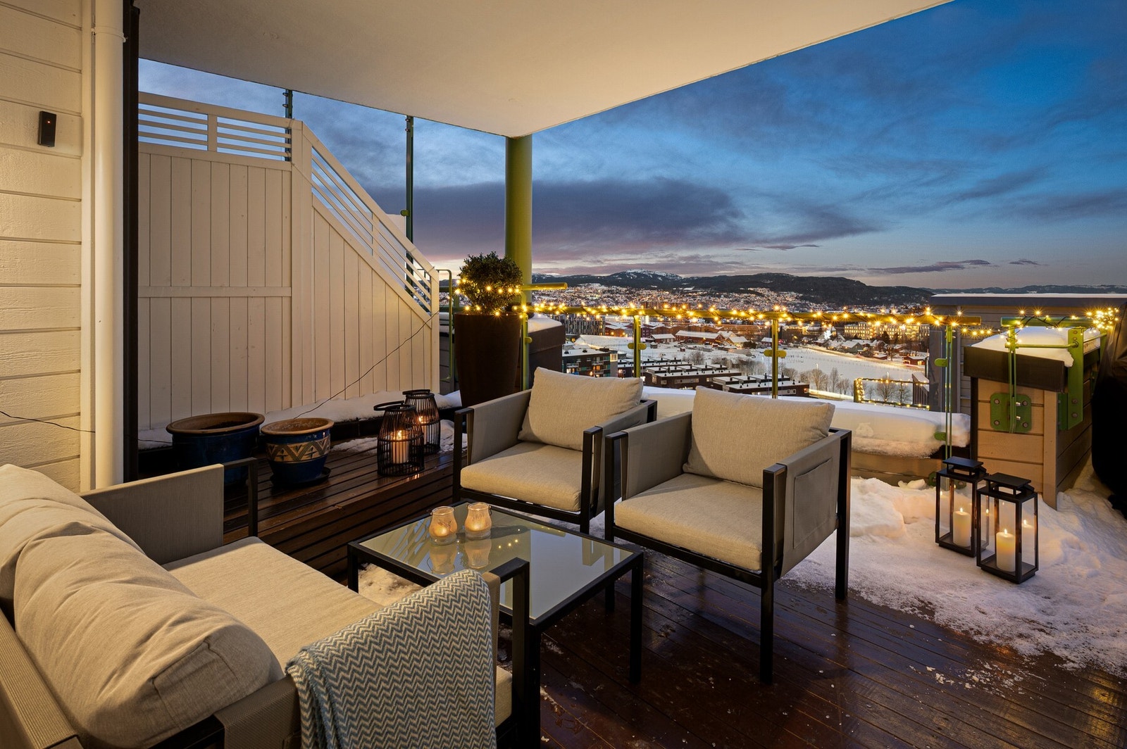 Her er det lite innsyn fra nærliggende leiligheter. Galleribilde