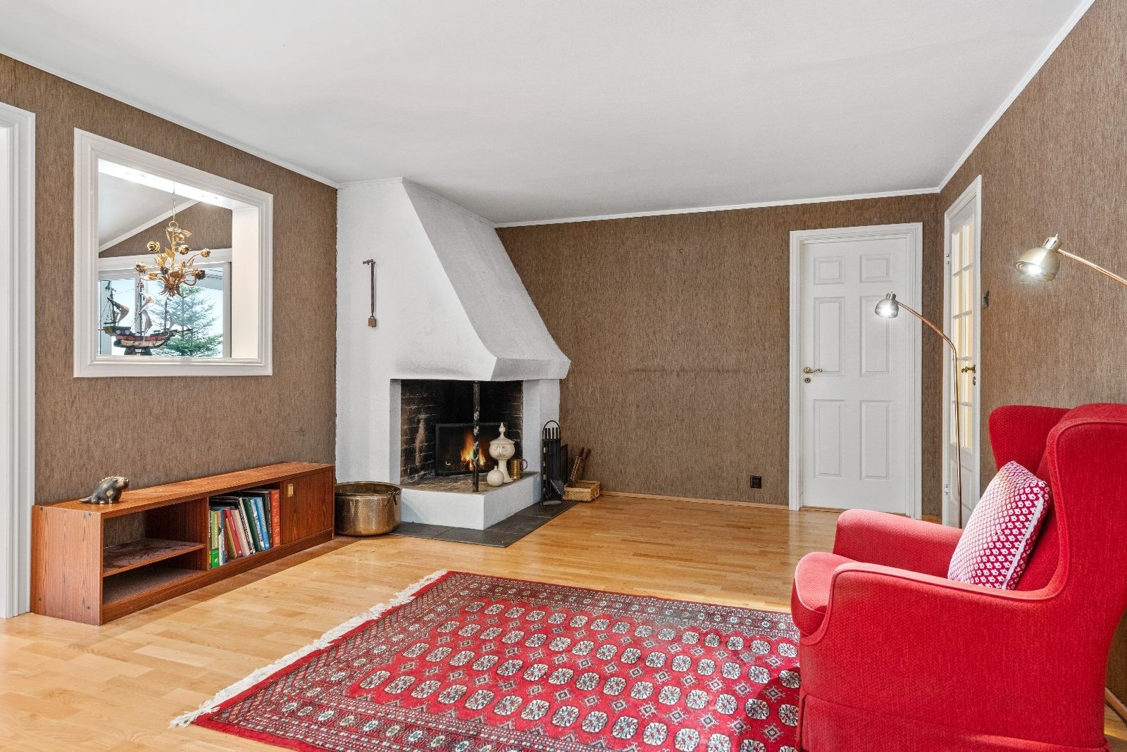 Stue med peis Galleribilde