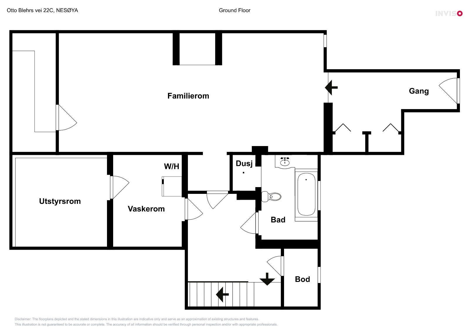 Plantegning underetasje Galleribilde