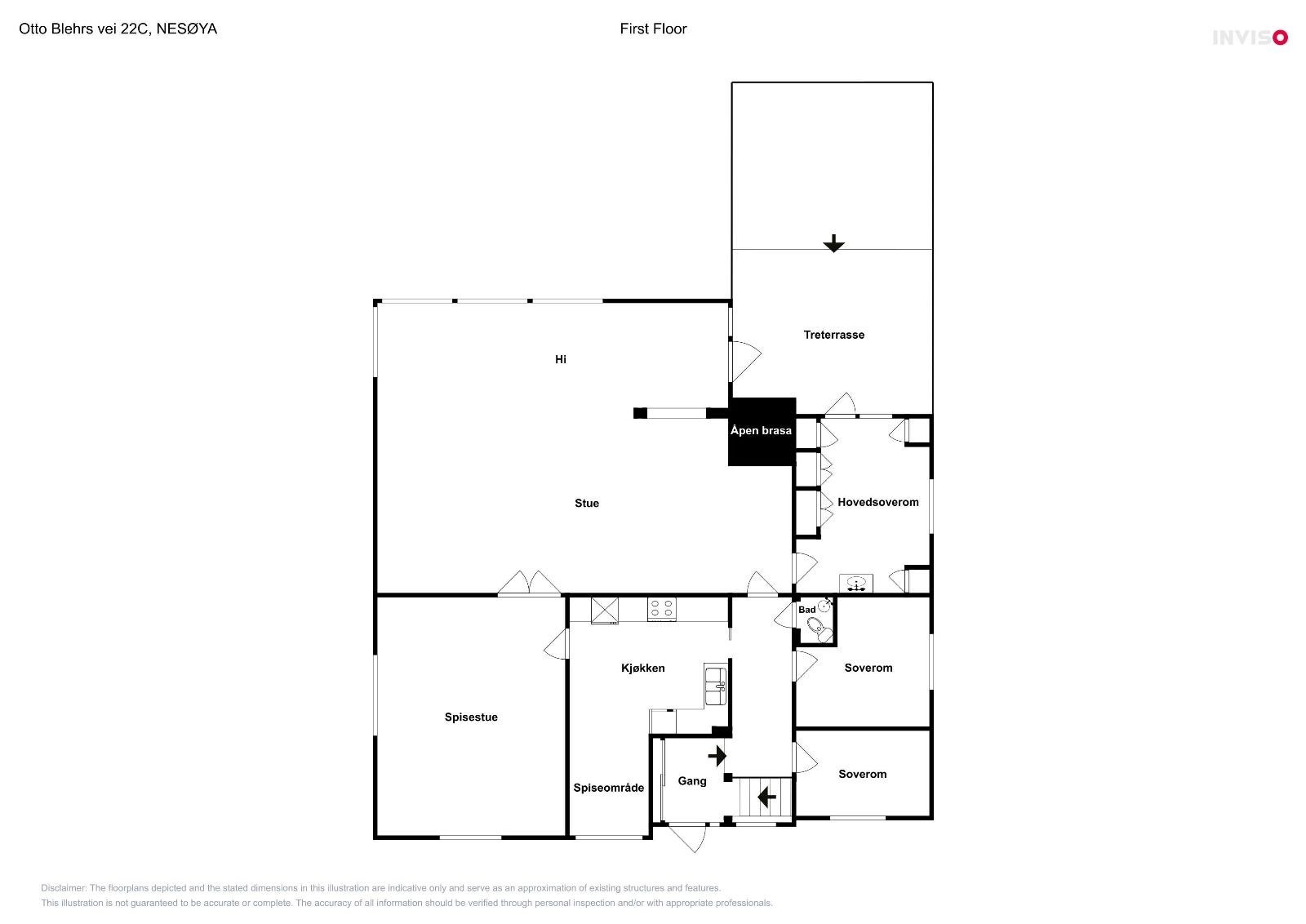 Plantegning 1 etasje Galleribilde
