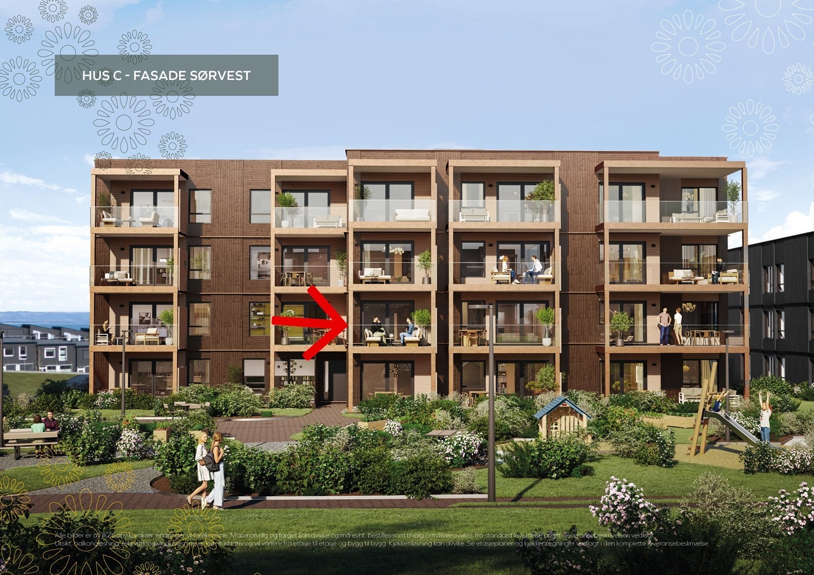 Leiligheten ligger veldig fint til, og fra balkongen har man svært gode solforhold. Galleribilde