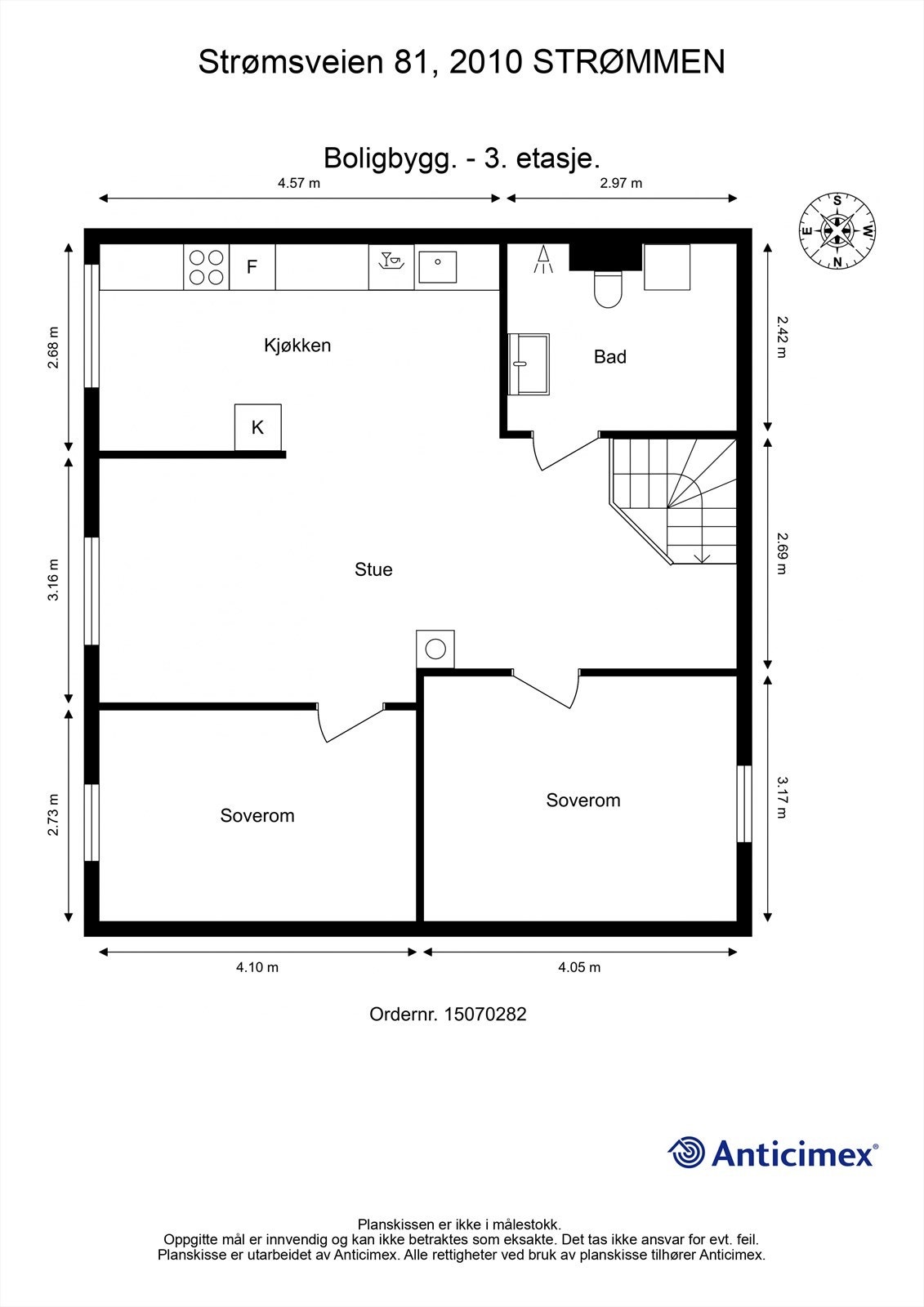 Plantegning 3.etasje. Galleribilde