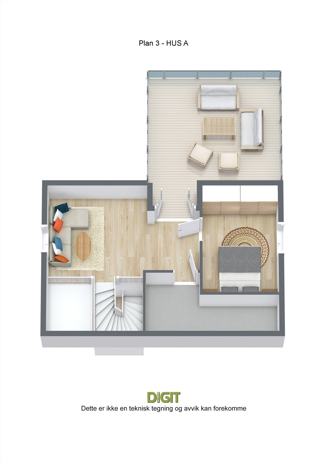 Plantegning 3.etg Galleribilde