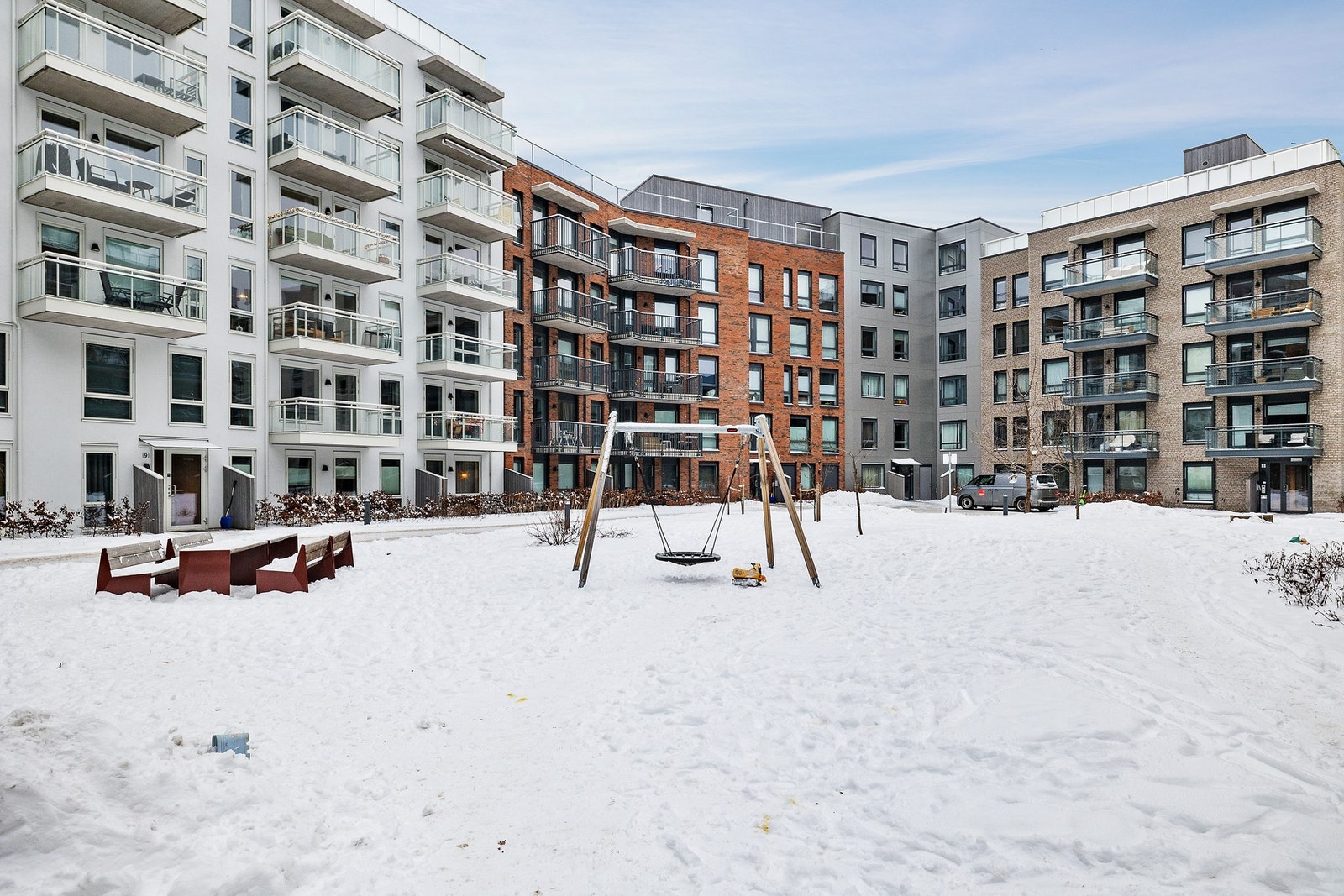 Hyggelig felles bakgård Galleribilde