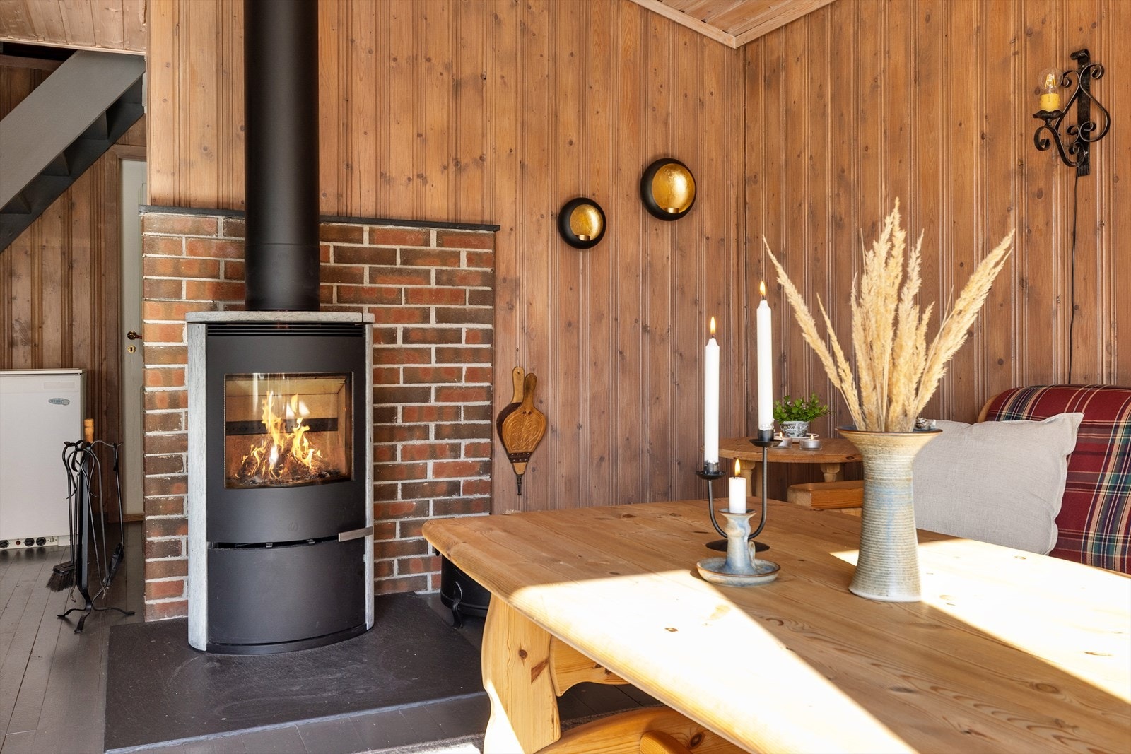 Stue/kjøkken - peisovn. Galleribilde