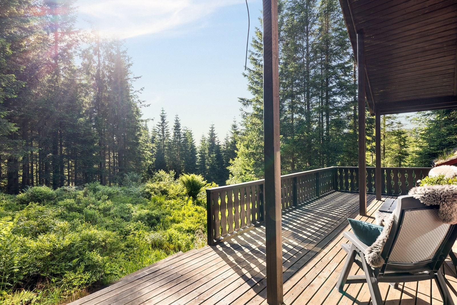 Terrasse i ende og utsikt Galleribilde