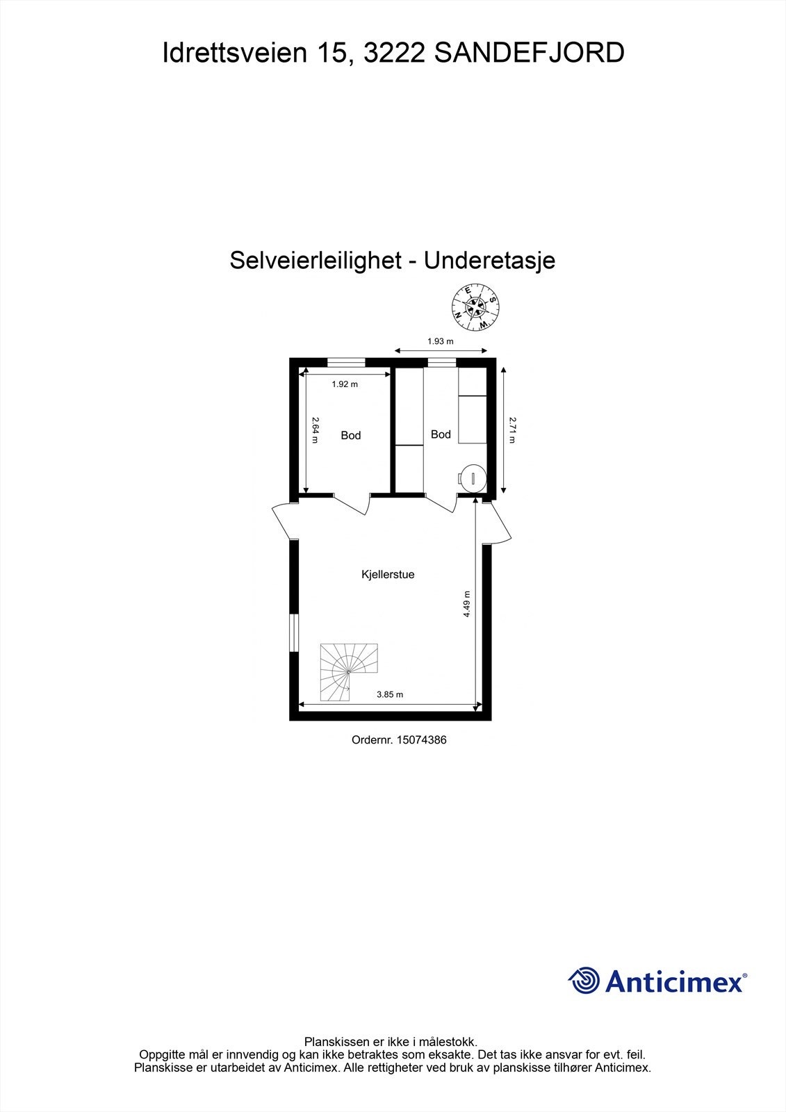 Plantegning Underetasje Galleribilde