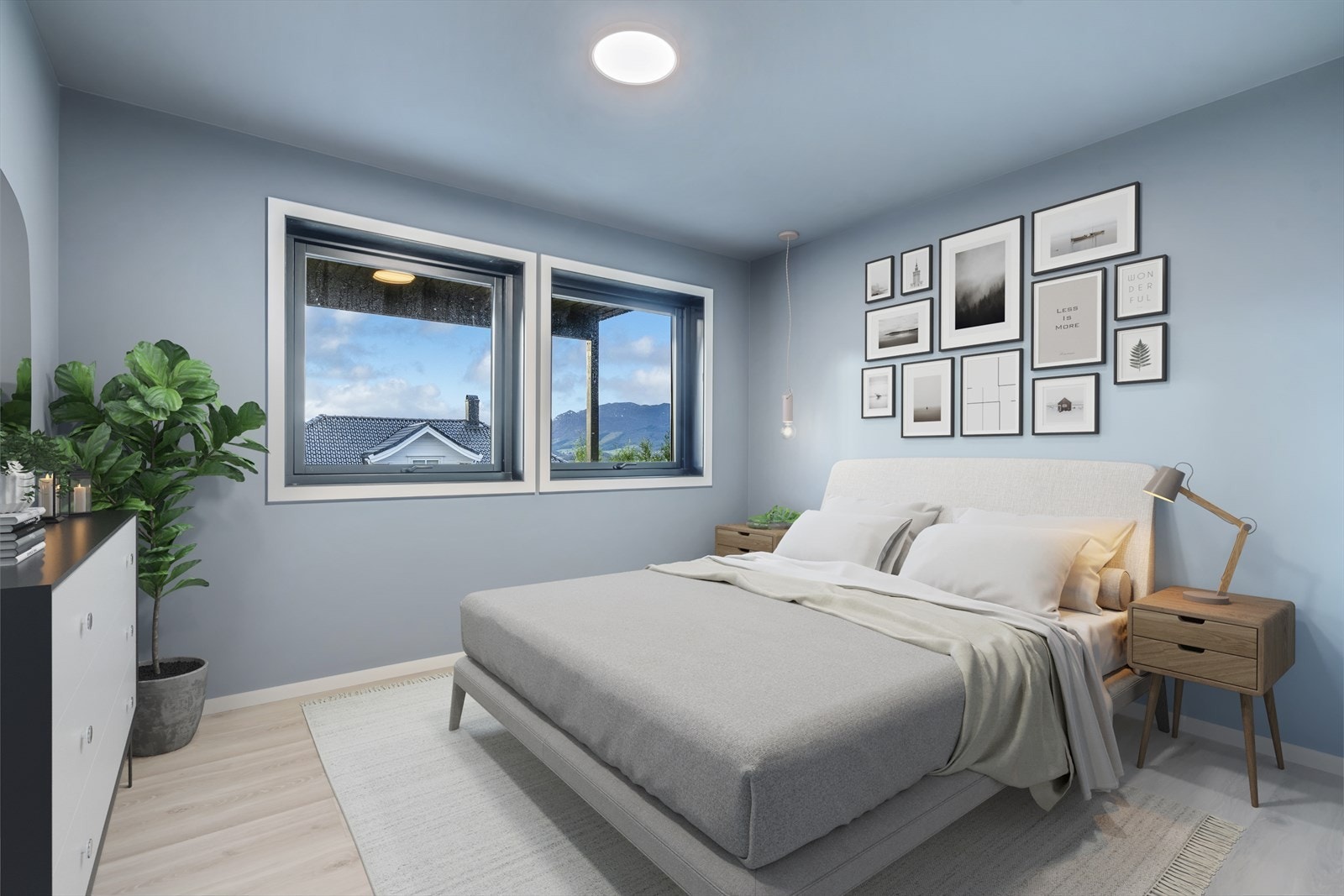 Bildet er digitalt møblert Galleribilde