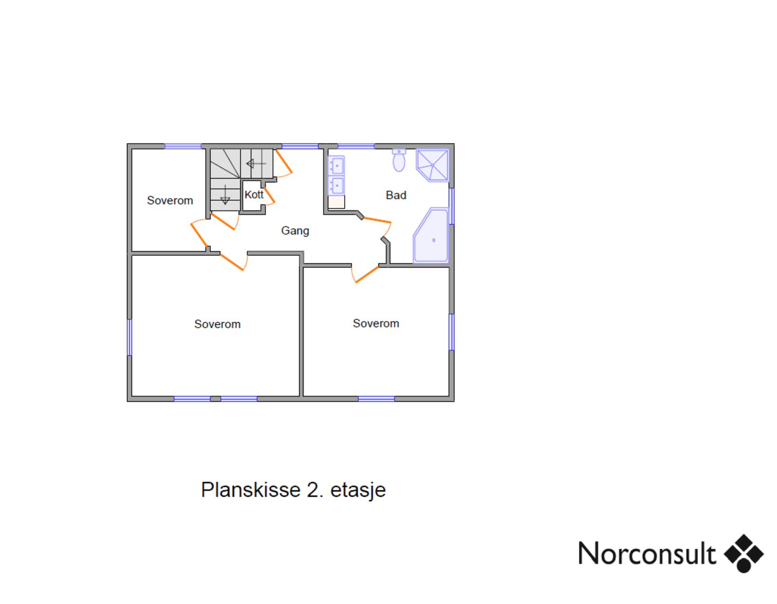 Planskisse - 2.etasje. Galleribilde