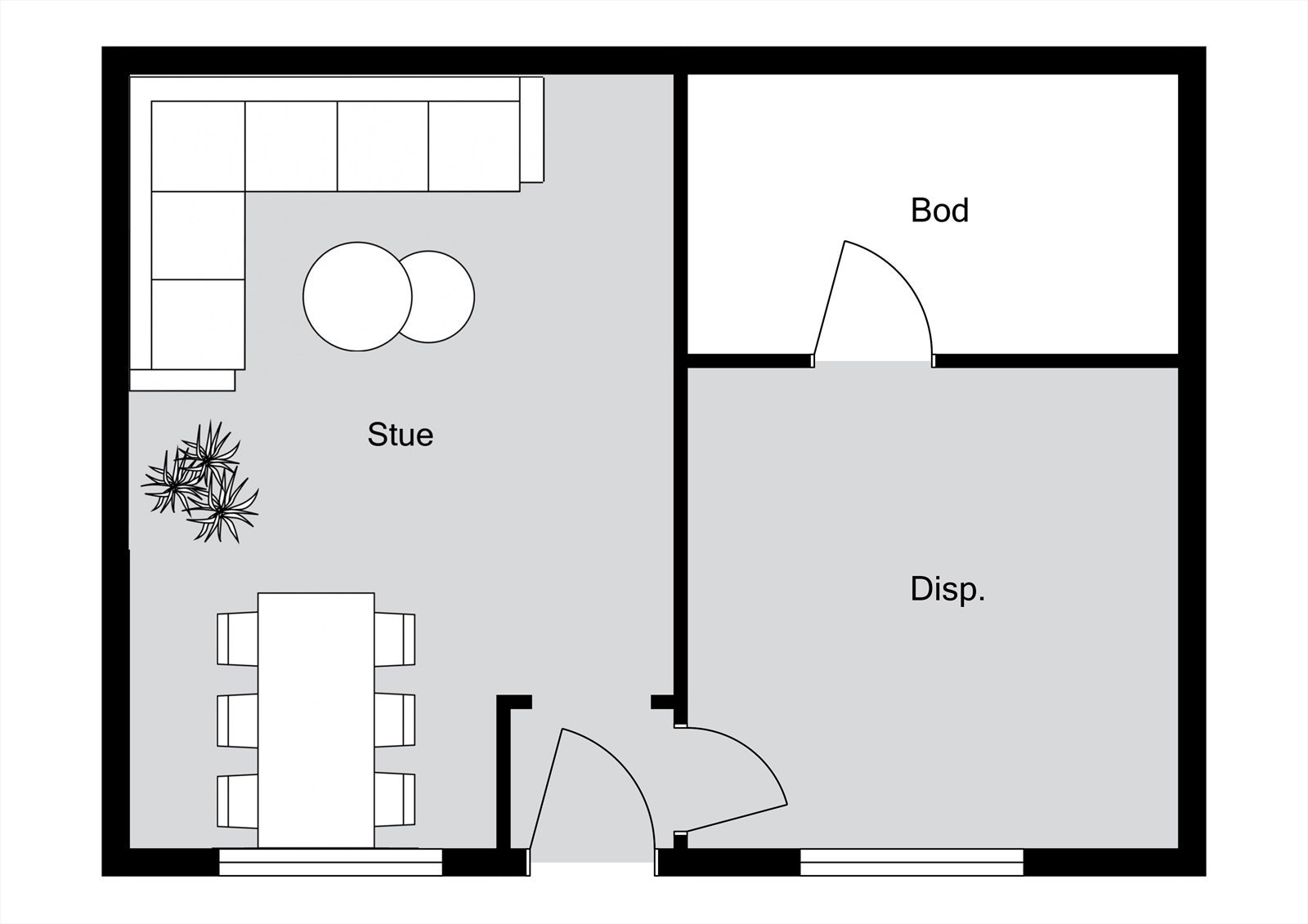 Planløsning kjeller Galleribilde