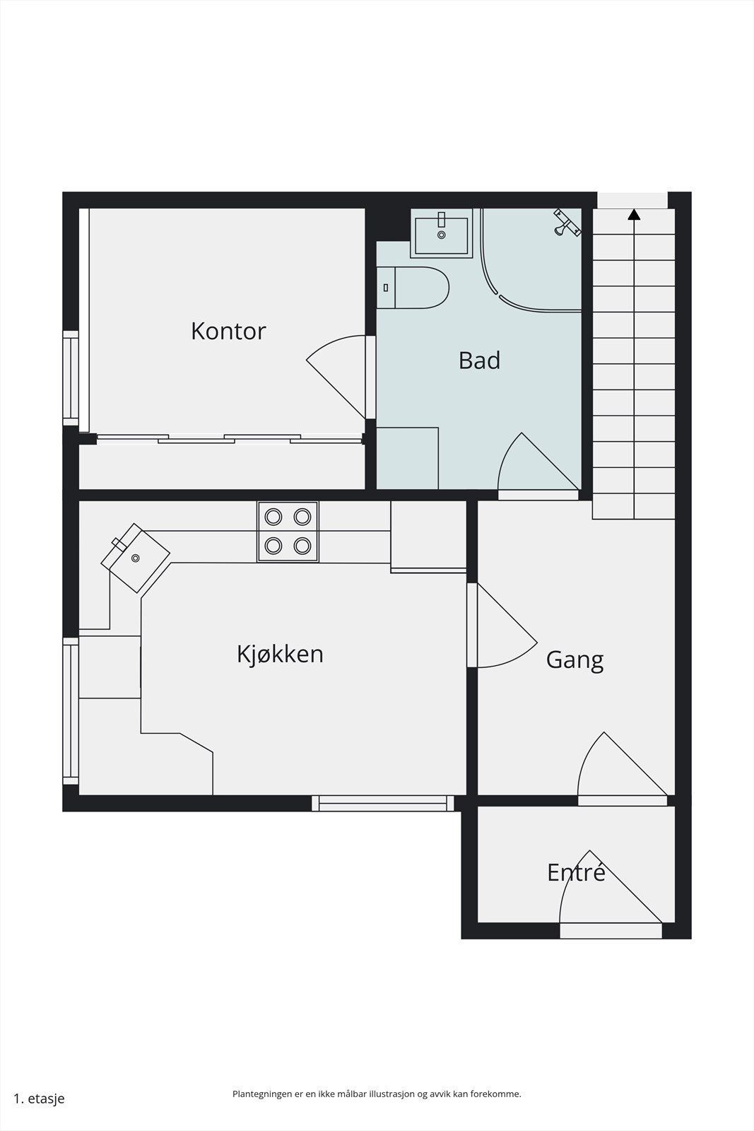 Plantegning for 1. etasje. Galleribilde
