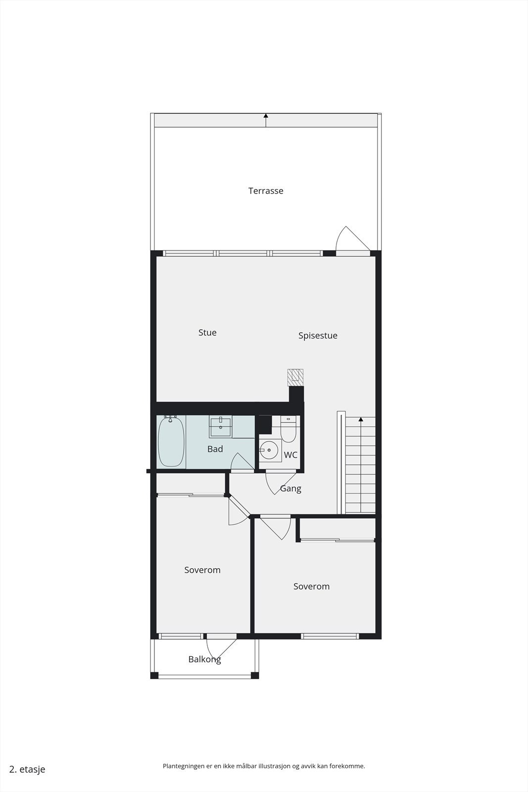 Plantegning for 2. etasje. Galleribilde