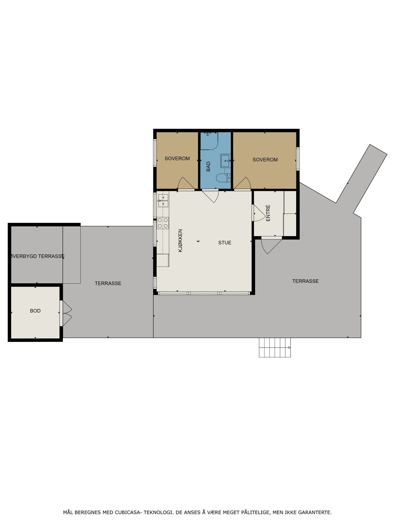 Planskisse over hytten. Galleribilde