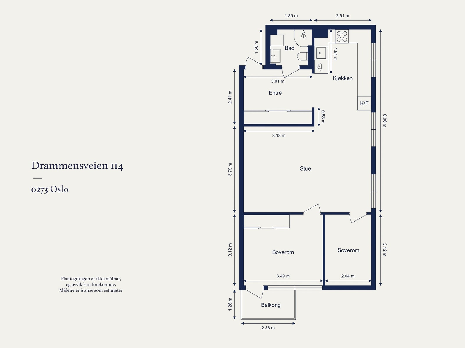 Topp- og hjørneleilighet i 3. etasje med praktisk og luftig planløsning som skaper en lun atmosfære. Galleribilde