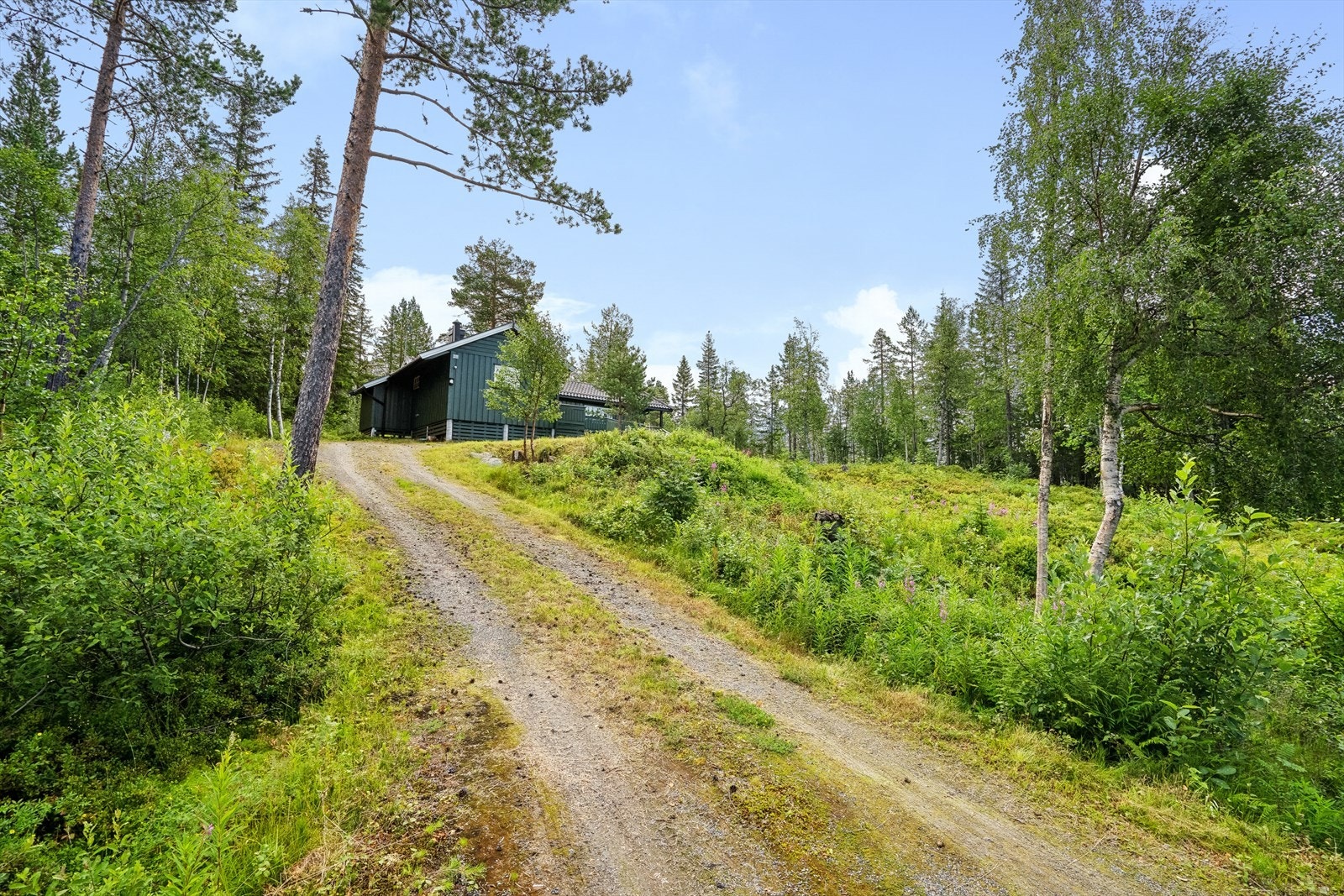 Her kan du parkere helt inntil hytta Galleribilde