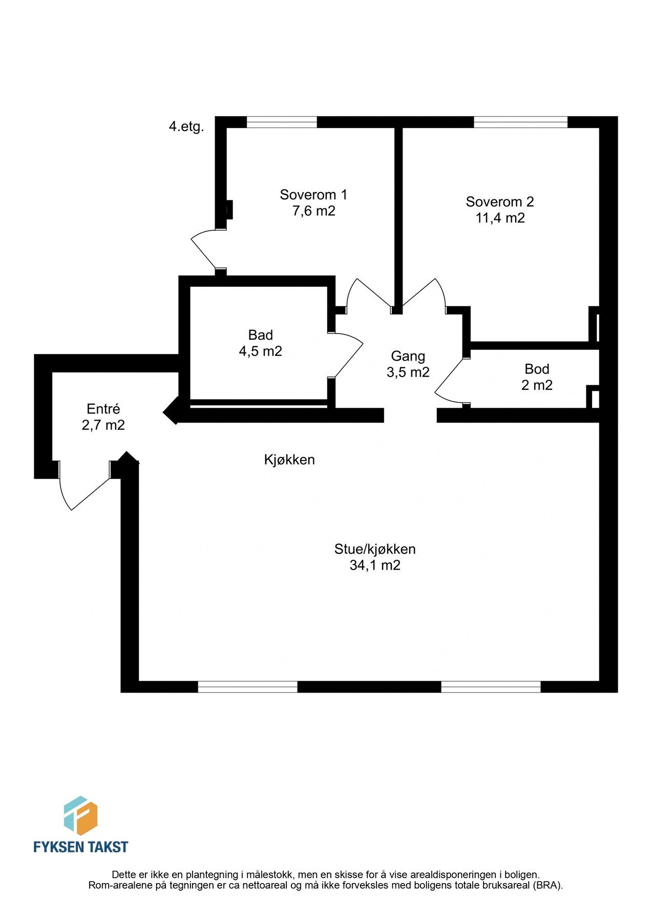 Ta en titt på planskissen og gjør deg kjent med romfordelingen! Skulle ikke oppsatt visningstidspunkt passe? Ta kontakt på 941 60 434, så finner vi en løsning. Galleribilde