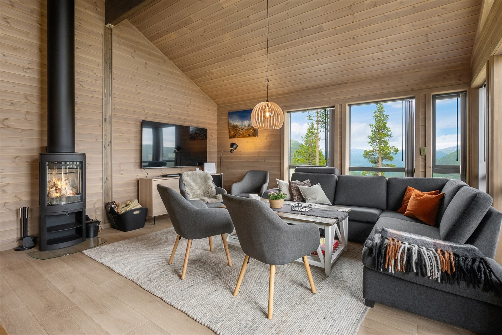 En fin peisovn sørger for god varme på kalde dager. Galleribilde