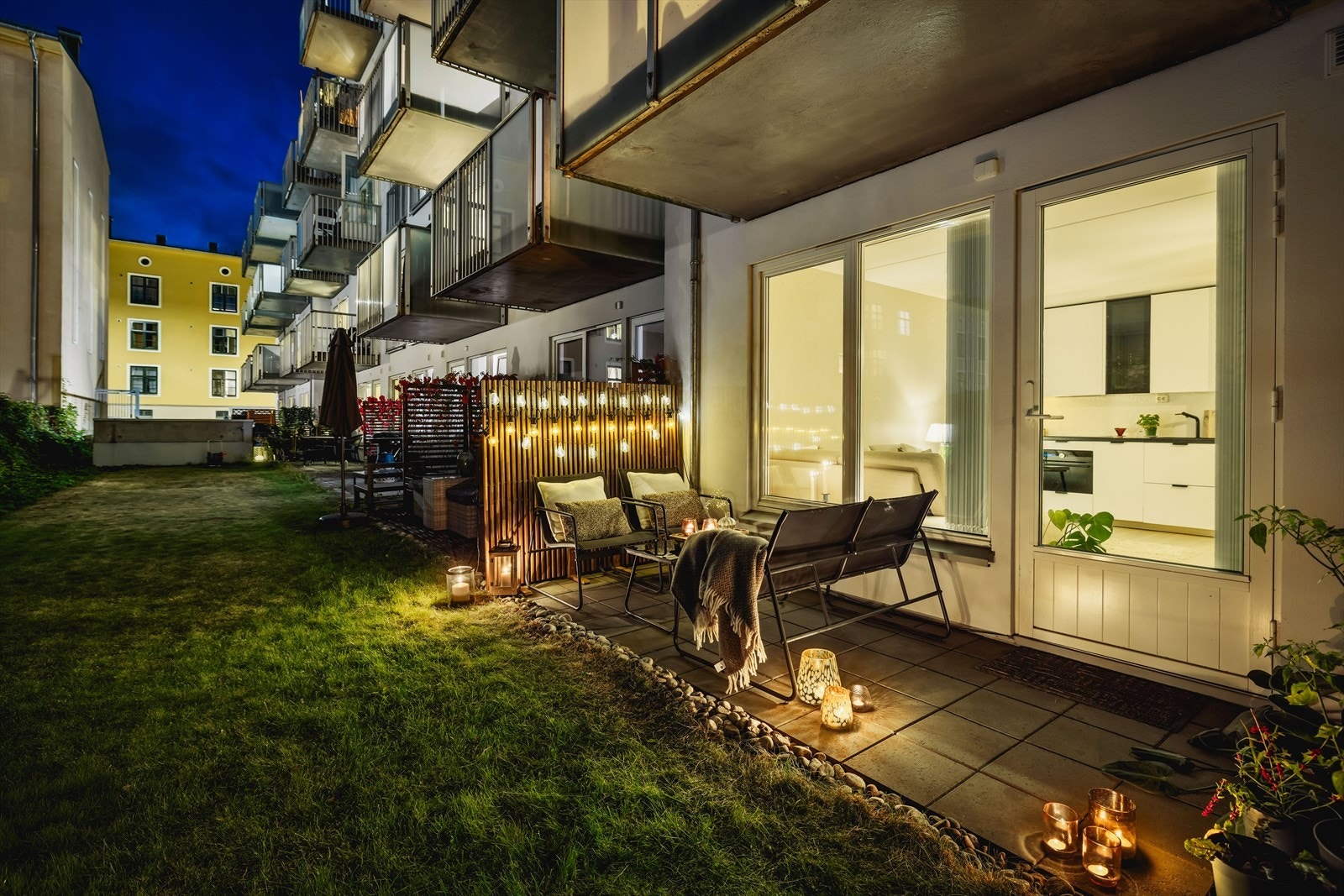 Terrassen er privat og eksklusivt tilhørende leiligheten. Galleribilde