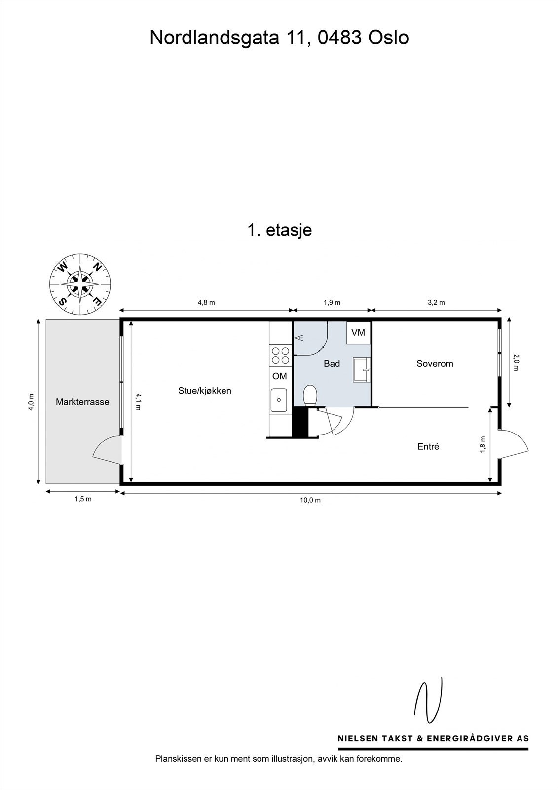 Plantegning til orientering. Galleribilde