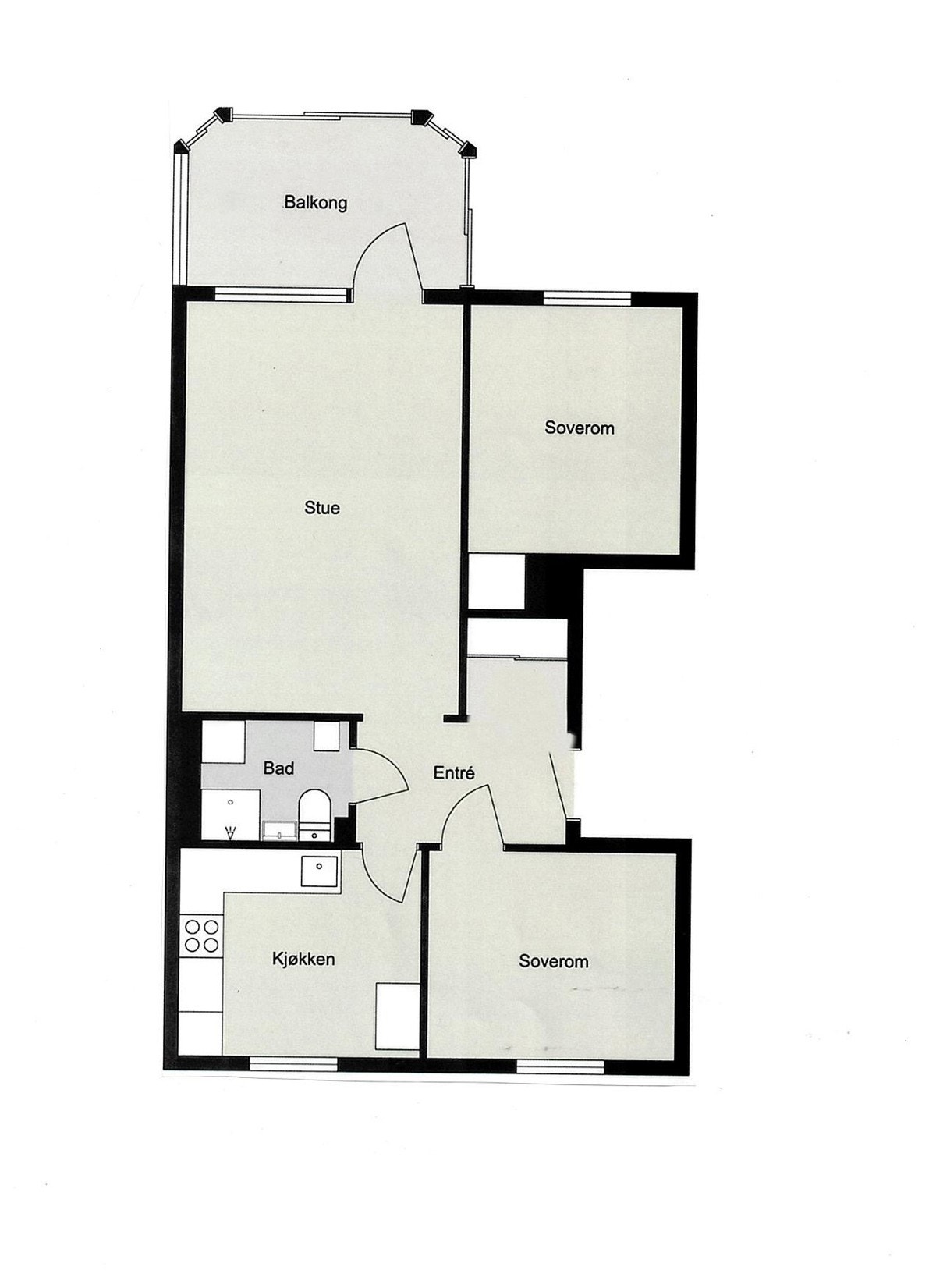 Plantegning Solbergliveien 91 Galleribilde