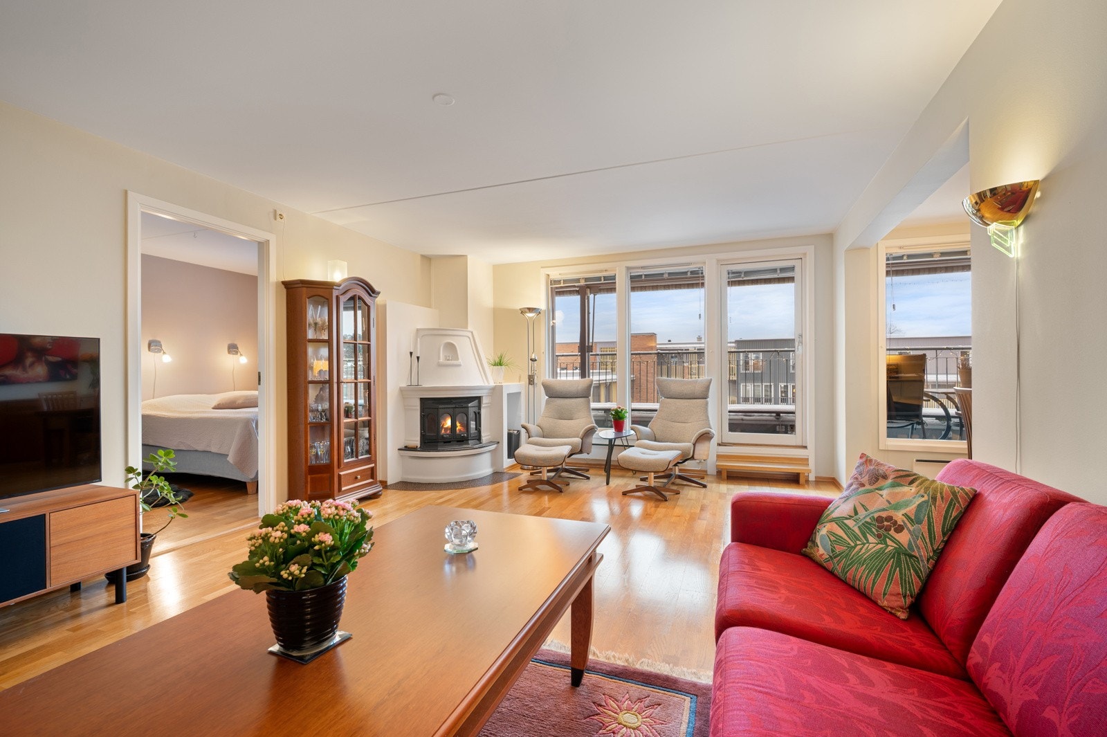 Peisen gir god varme på kalde dager. Galleribilde