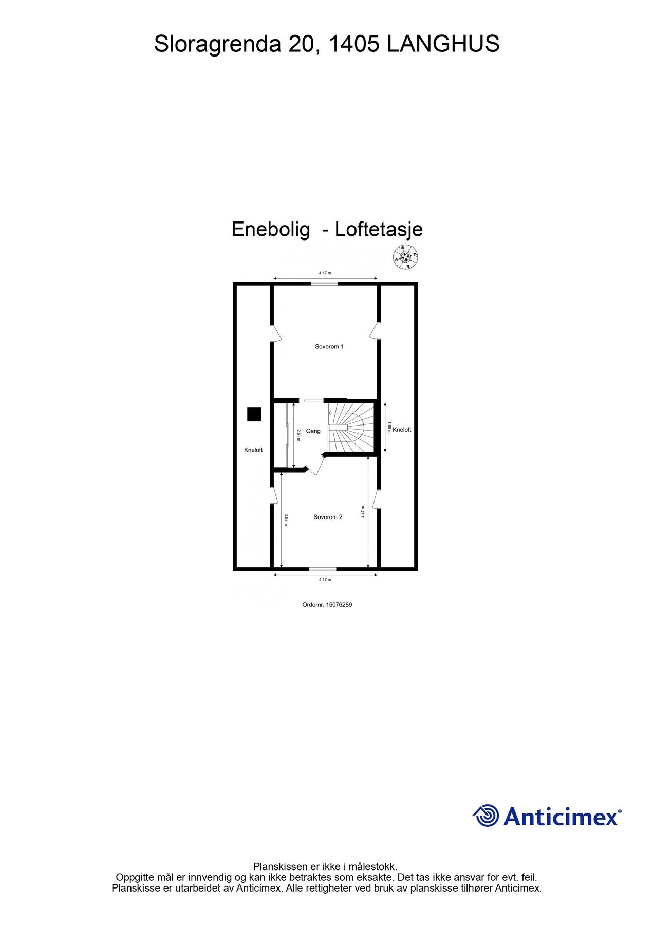 Plantegnings loftetasje Galleribilde