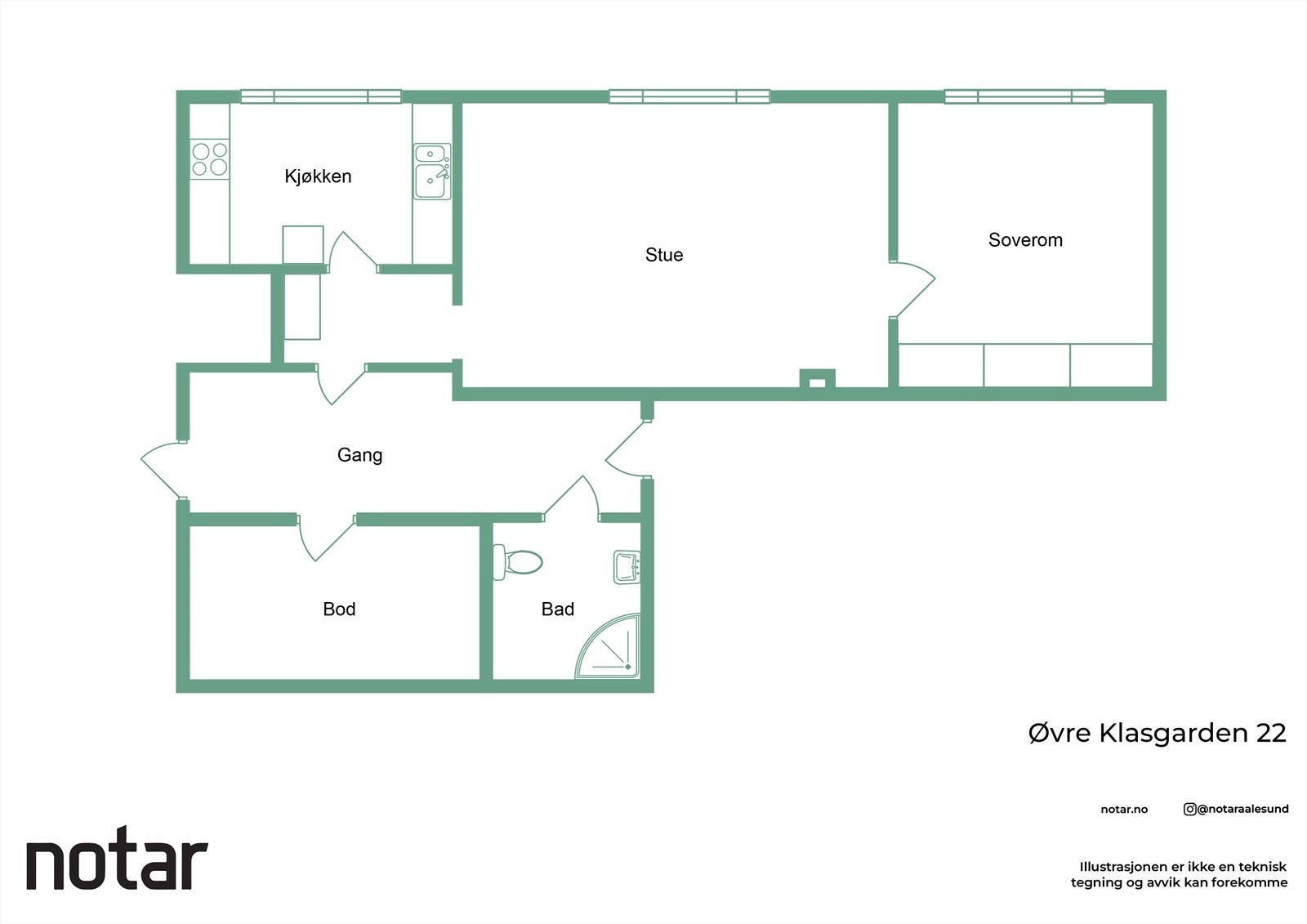 Plantegning/sokkelleilighet Galleribilde