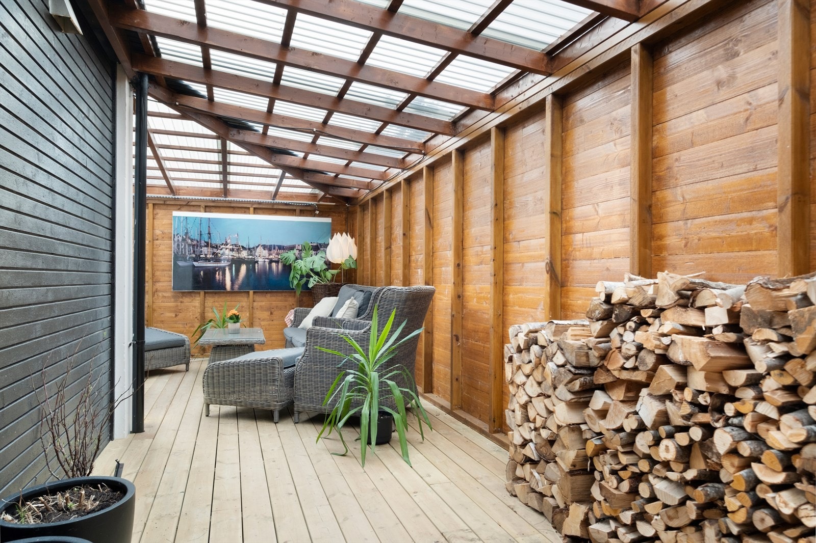 Bakre del av hagestue. Galleribilde