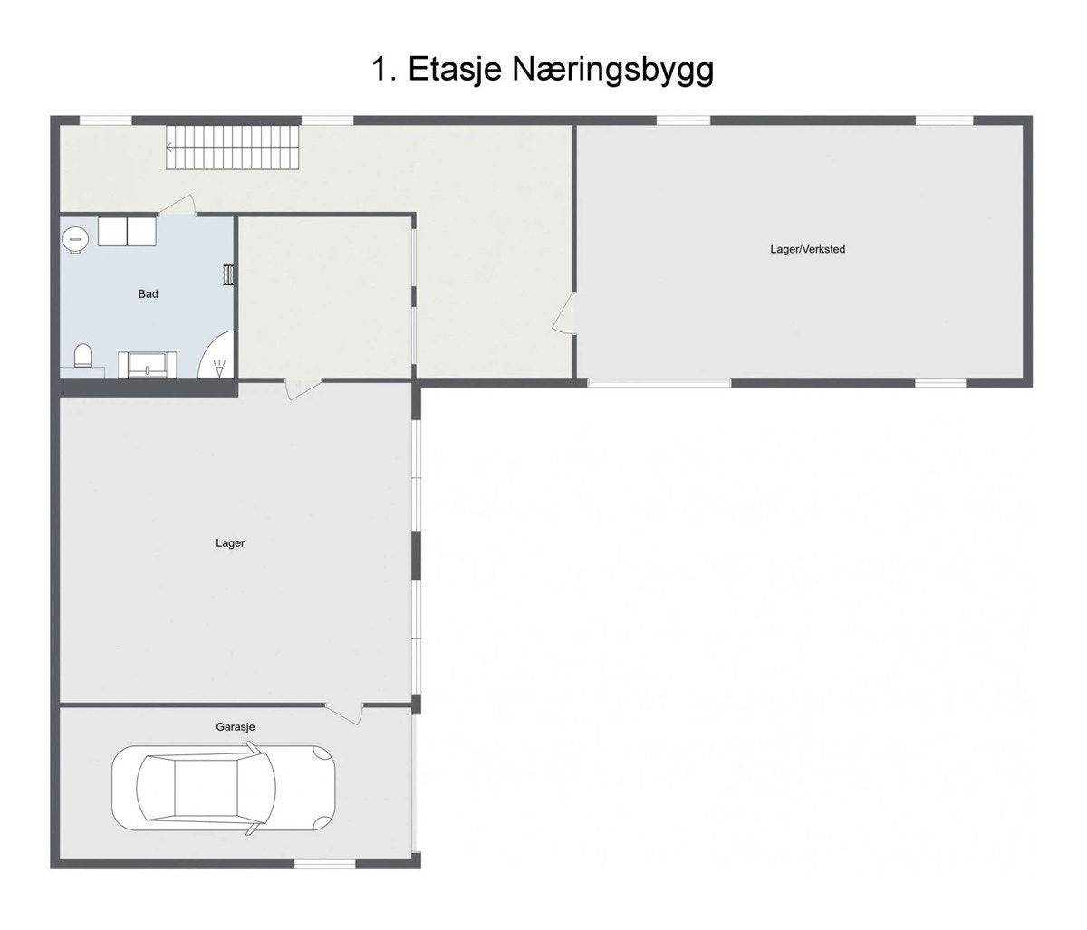 Plantegning - 1. etasje - Næringsbygg Galleribilde