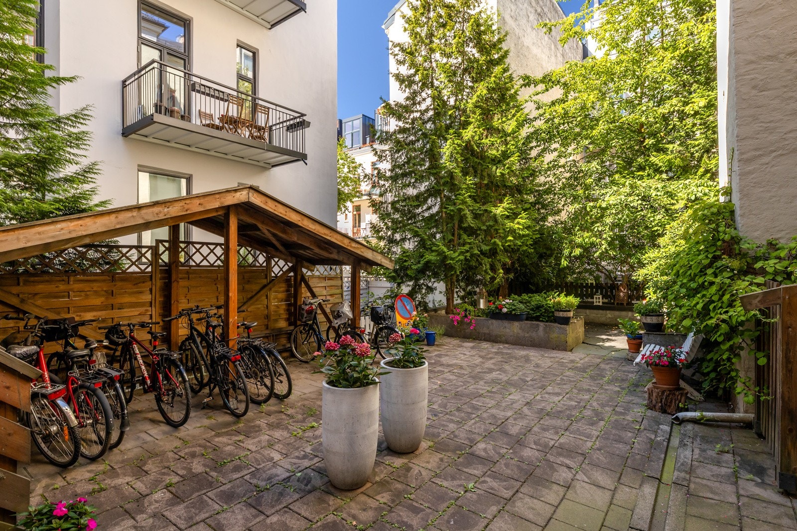 Her er det også sykkelparkering. Galleribilde