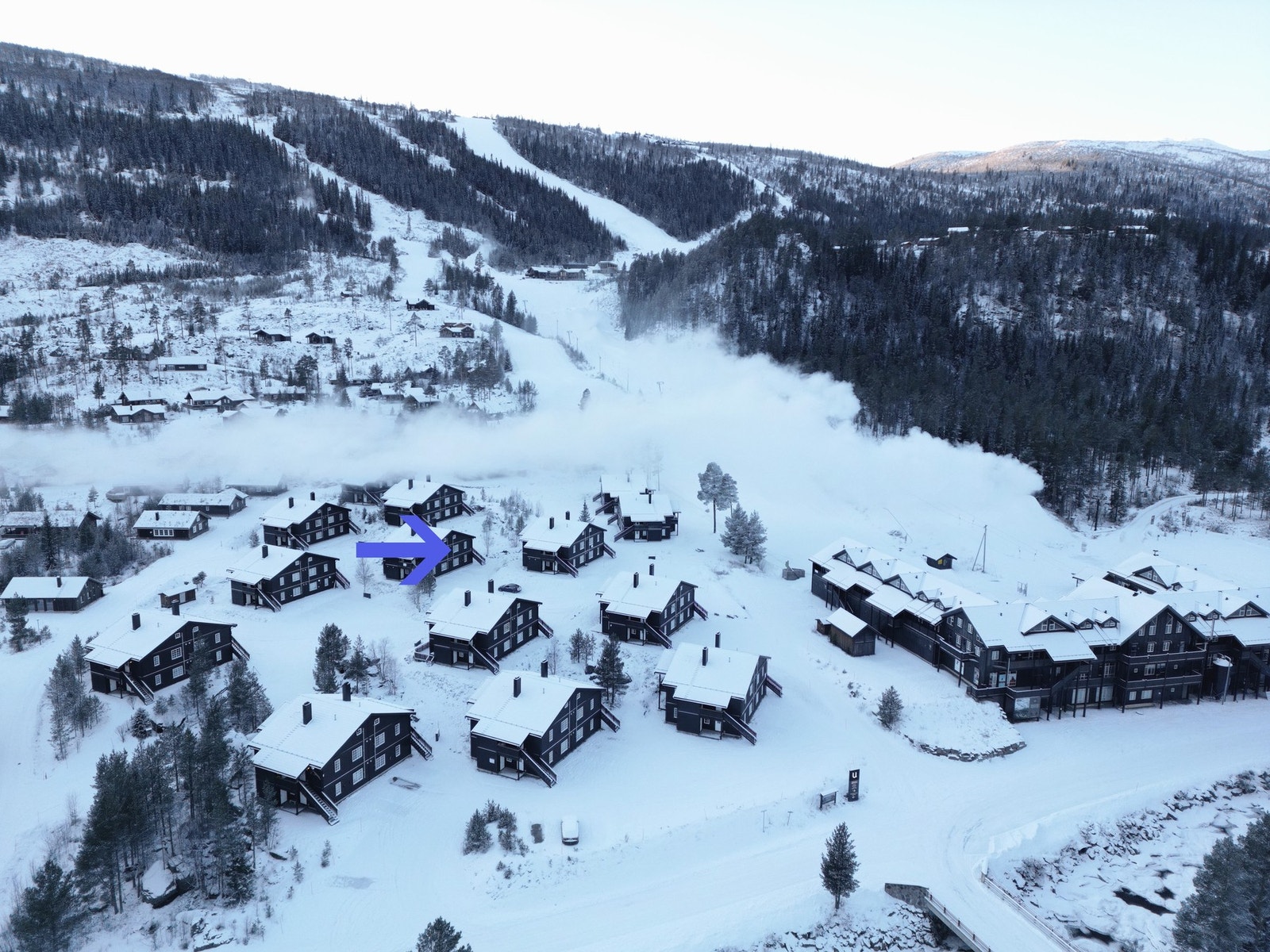 Uvdal alpinsenter ligger flott til ved foten av Hardangervidda Galleribilde
